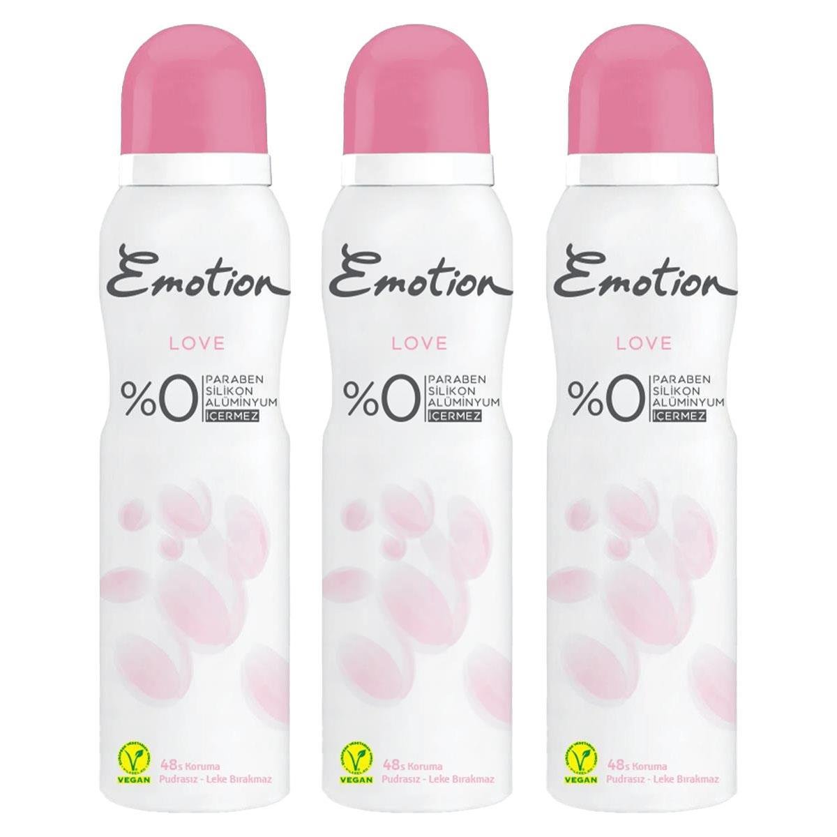 Emotion Deodorant Love 150ml (3 Adet)