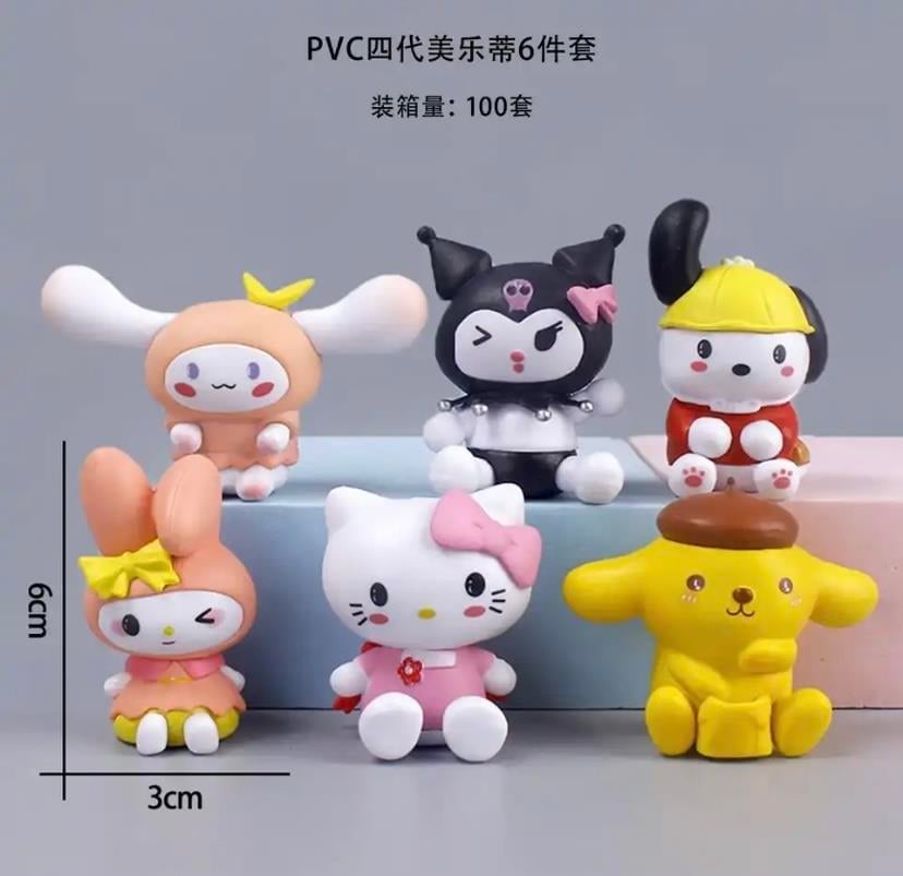 Kuromi My Melody Cinnamoroll Pochacco Pompompurin Hello Kitty 6