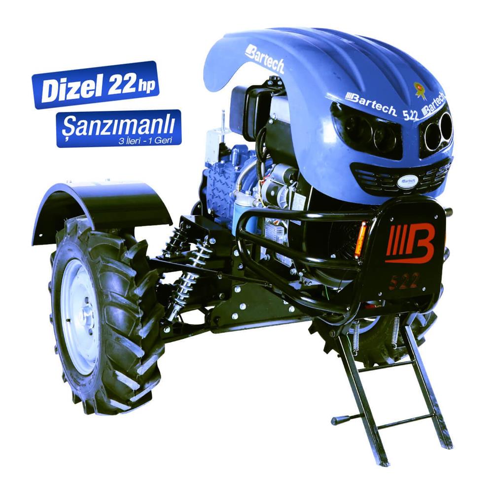 Bartech 522 Dizel Marşlı Çapa Makinesi 22 HP Amortisörlü