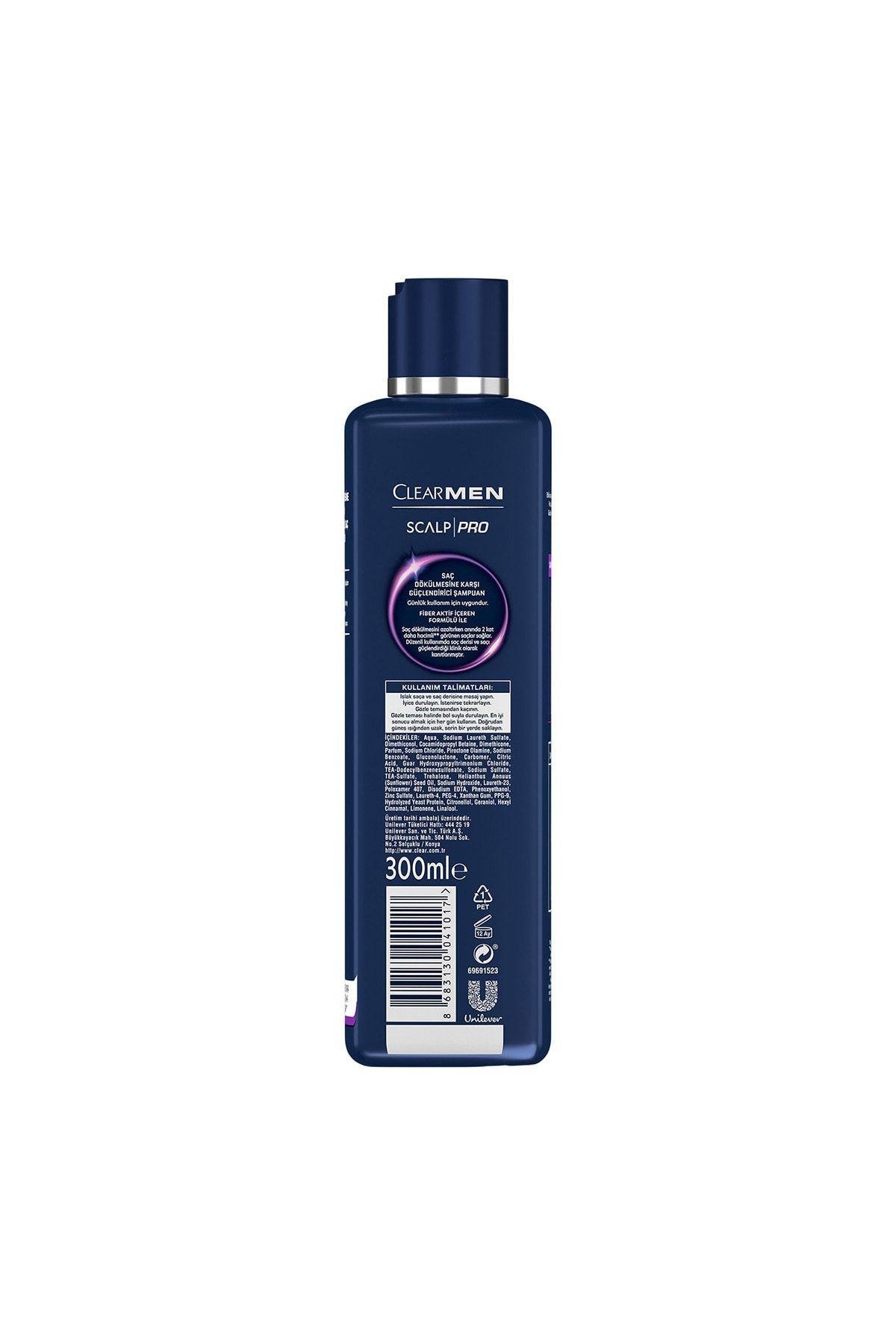 Clear Men Scalp Pro Güçlendirici Şampuan Saç Dökülmesine Ve Kepeğe Karşı  Etkili 300 ml