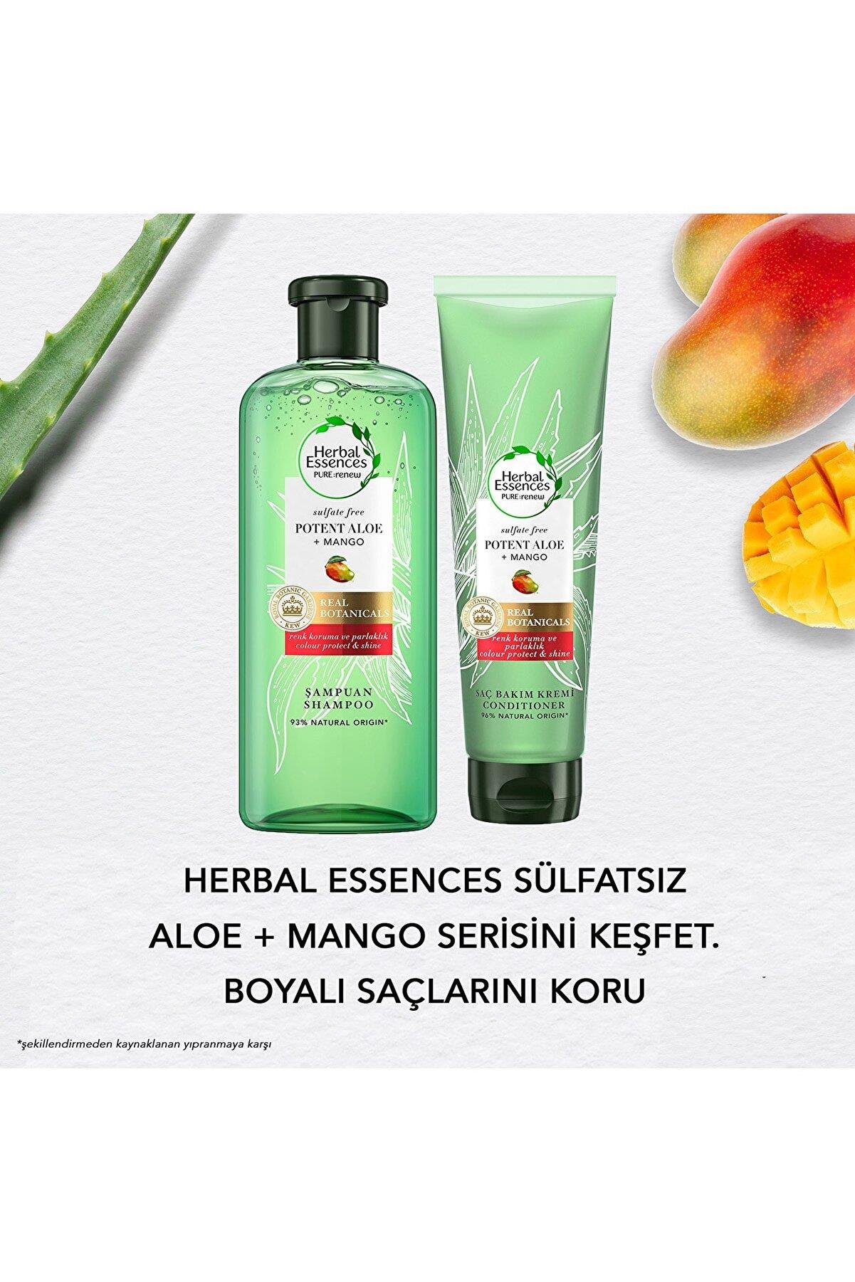 Herbal Essences Mango Sülfatsız Saç Bakım Seti (Şampuan + Krem + Saç Bakım  Yağı)