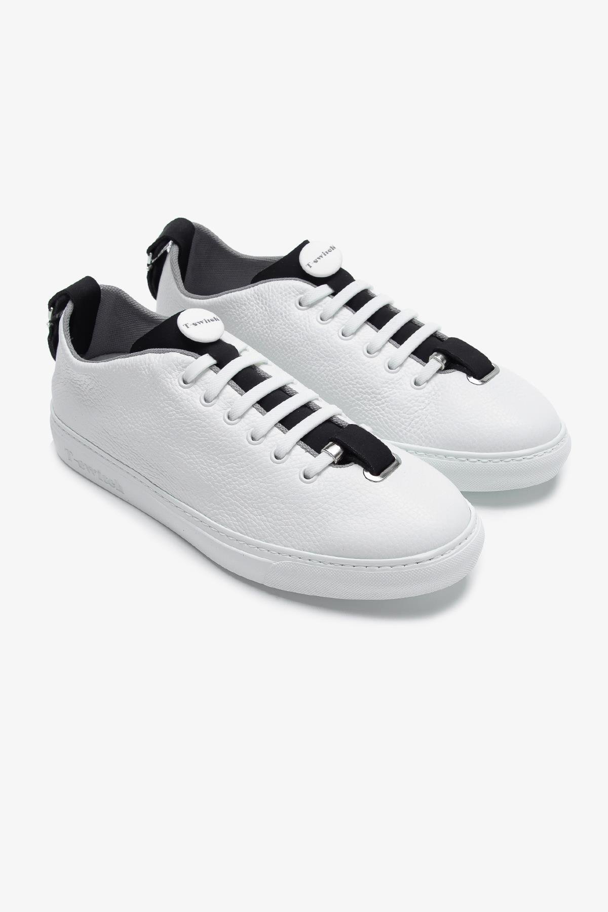 Franceschetti Mauro Erkek Beyaz\Siyah\Gri Hakiki Deri Sneakers & Spor Ayakkabı