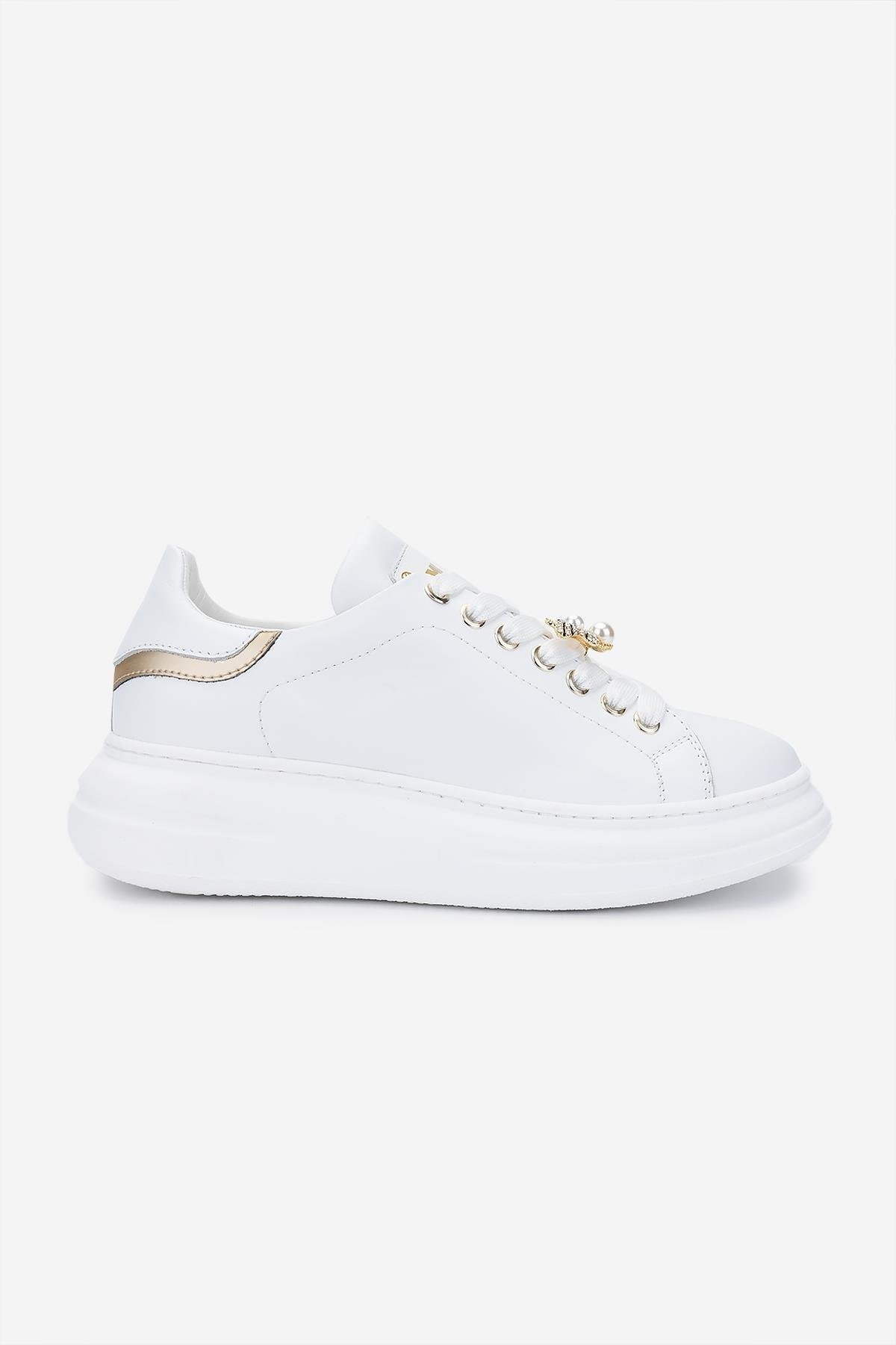 Méliné Kadın Hakiki Deri Beyaz Sneakers & Spor Ayakkabı