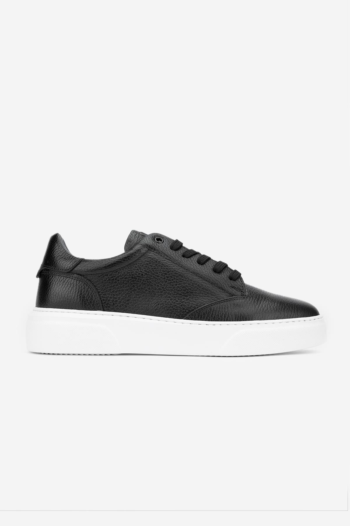 Valmenti Cess Erkek Siyah Floter Hakiki Deri Sneakers & Spor Ayakkabı
