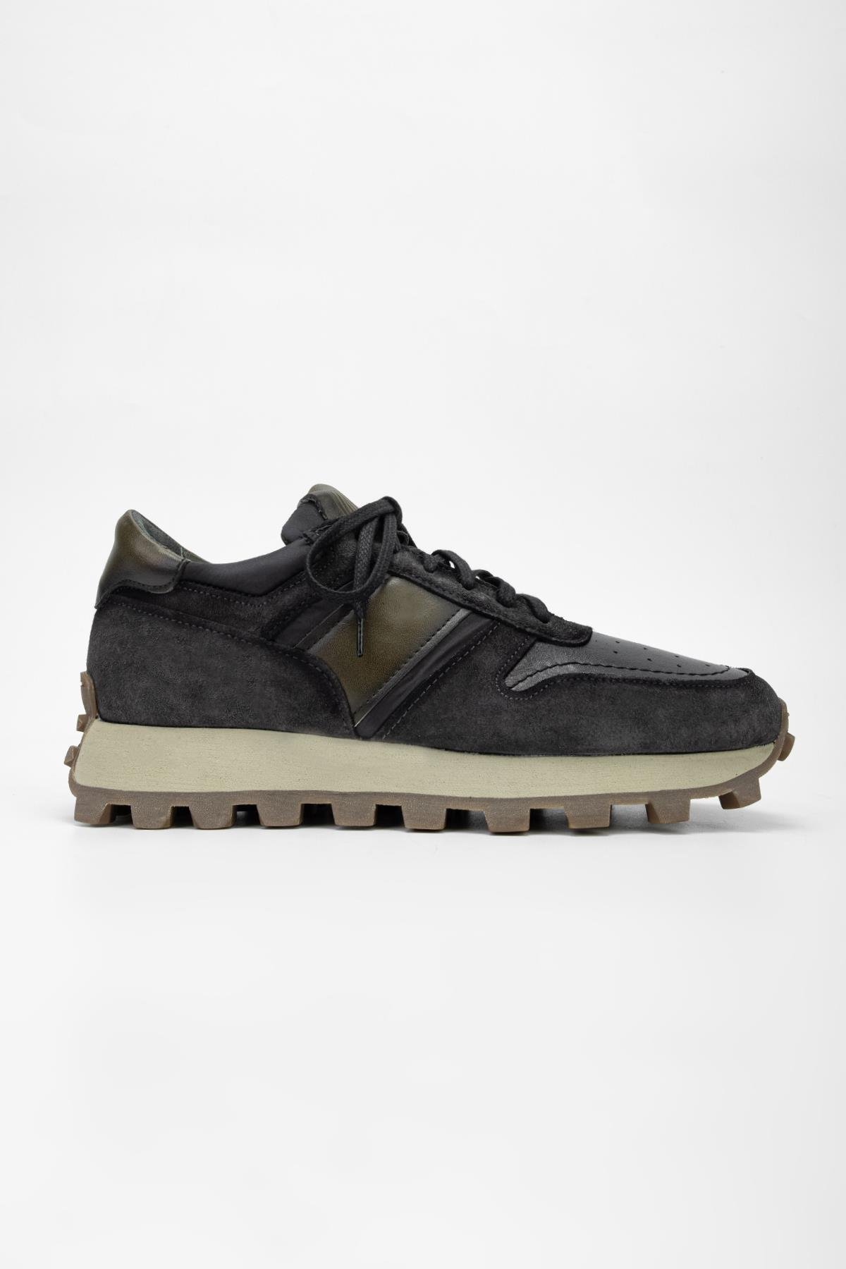 Valmenti Erkek Grafite Kmbn Hakiki Deri Sneakers & Spor Ayakkabı