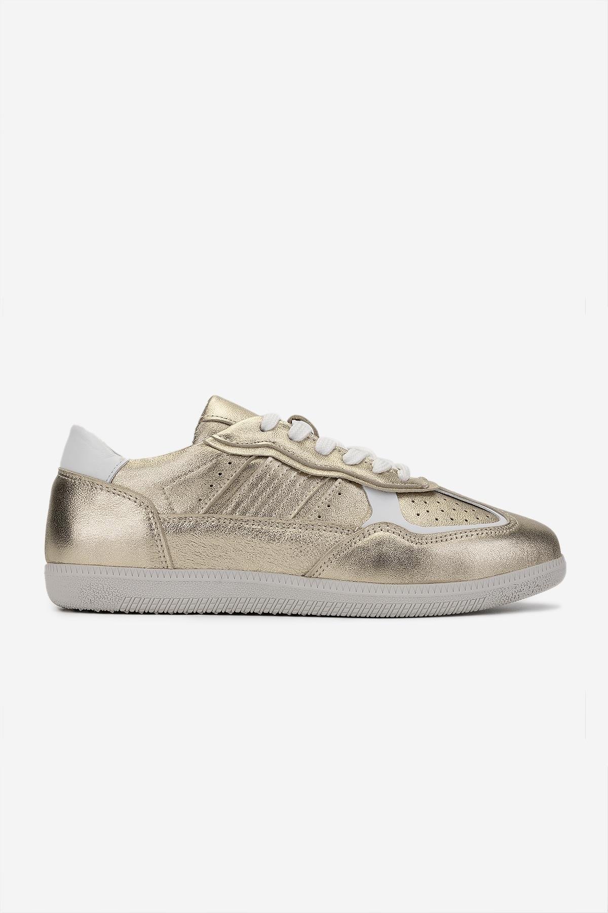 Valmenti Kadın Hakiki Deri Gold Sneakers & Spor Ayakkabı