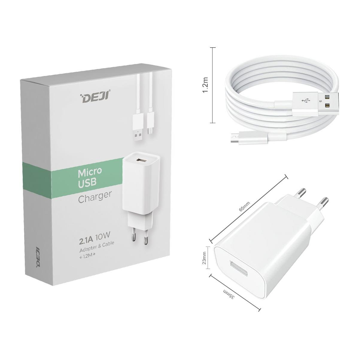 Deji Micro USB Şarj Aleti 2A Micro Usb Kablo Beyaz
