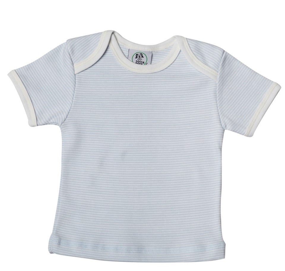 Mavi Çizgili Kısa Kollu T-shirt