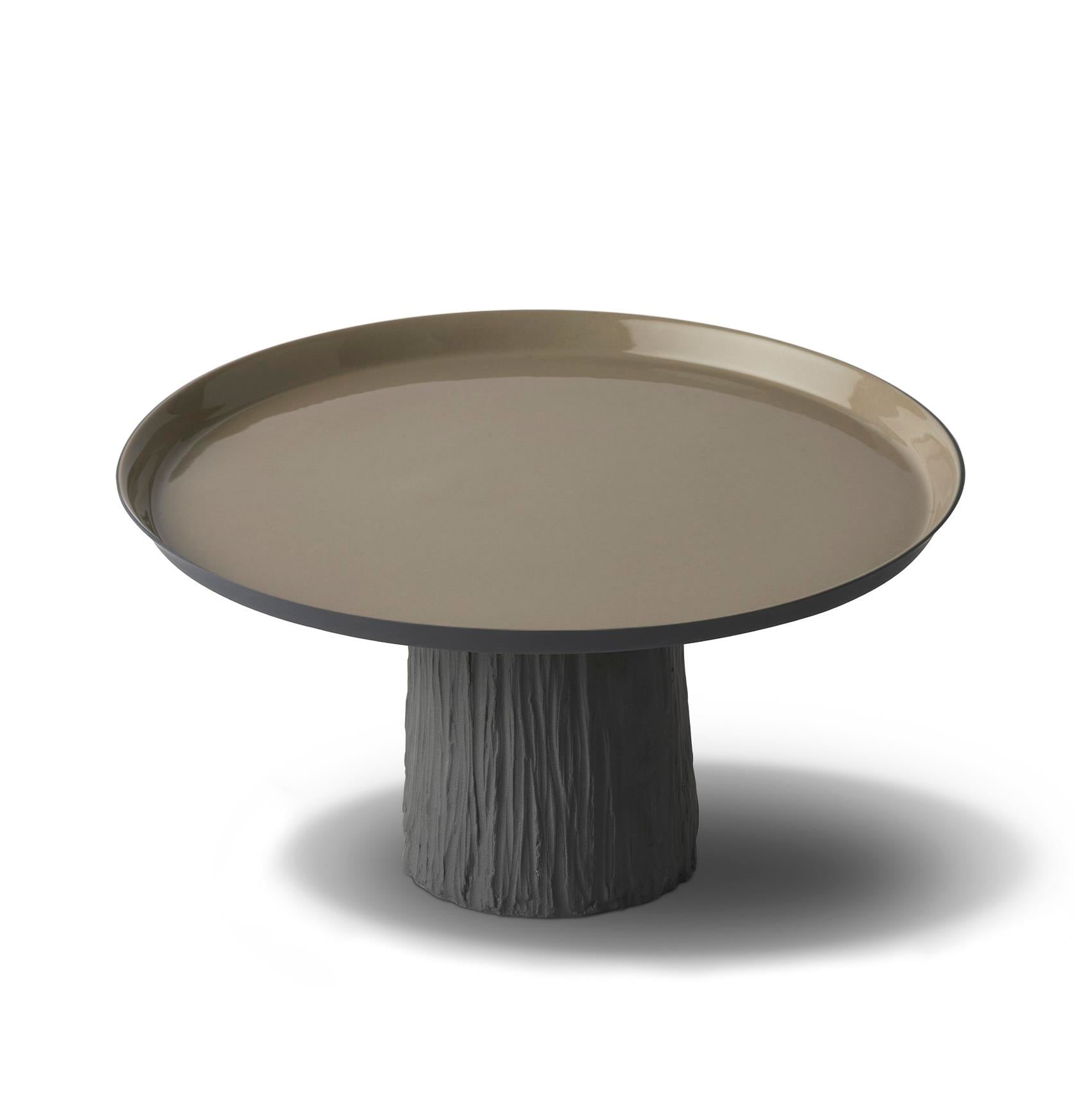 Tree Round Large Cake Salver Black - Black & Ivory - Black & Rock