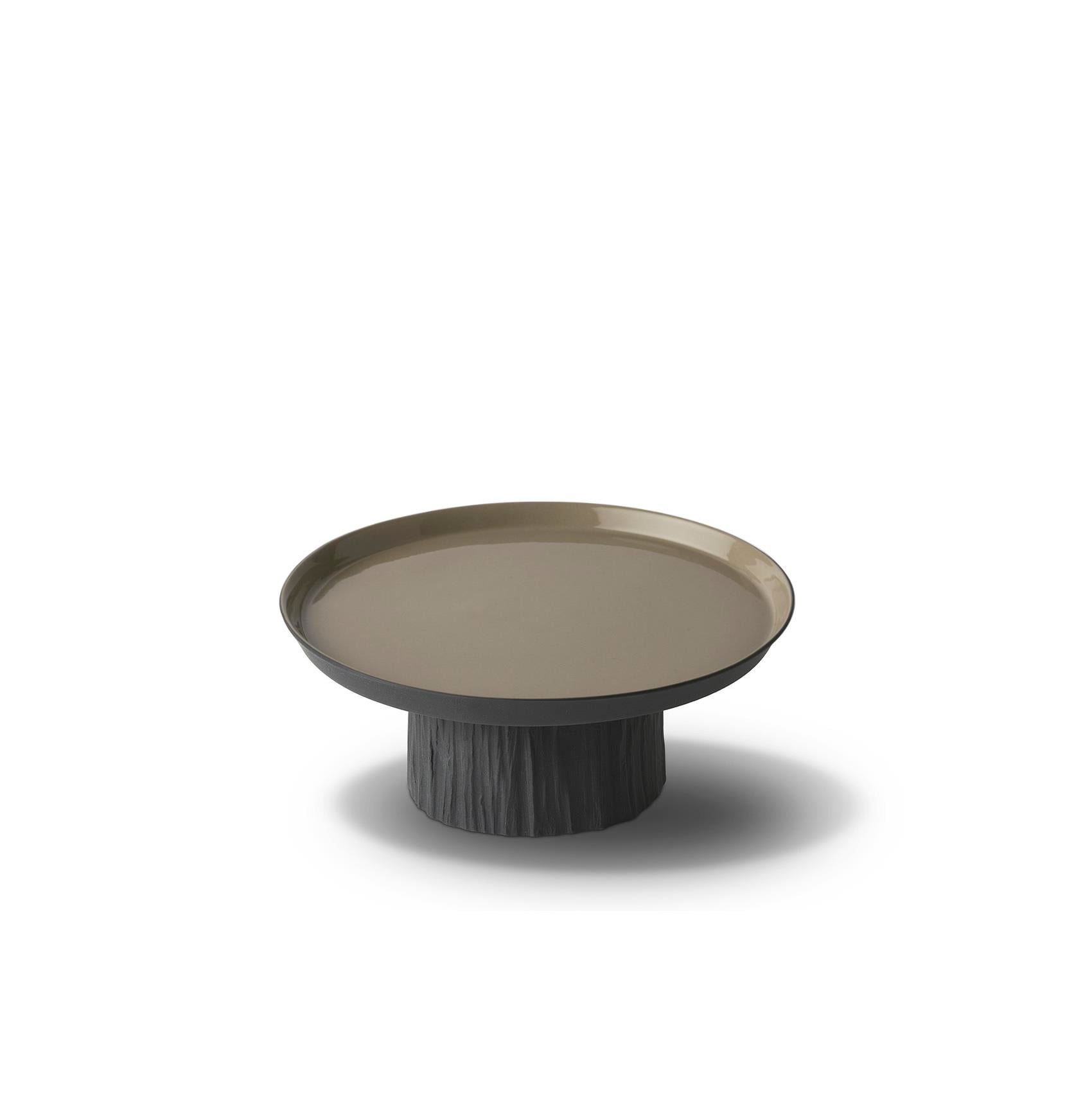 Tree Round Small Cake Salver Black - Black & Ivory - Black & Rock