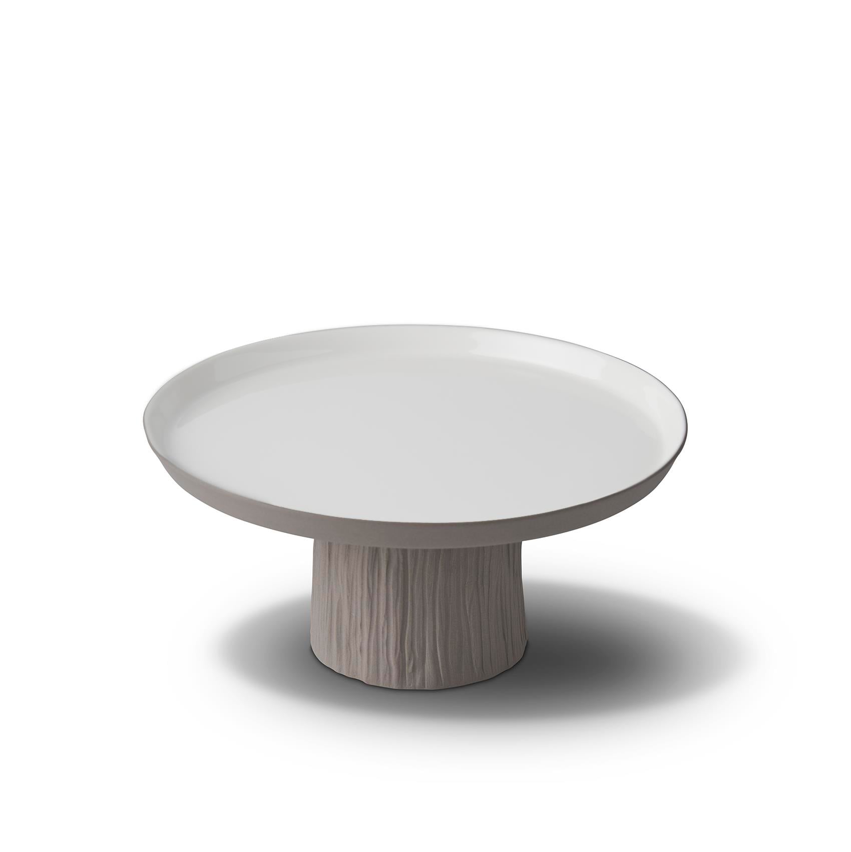 Round Medium Cake Salver Black - Black & Ivory