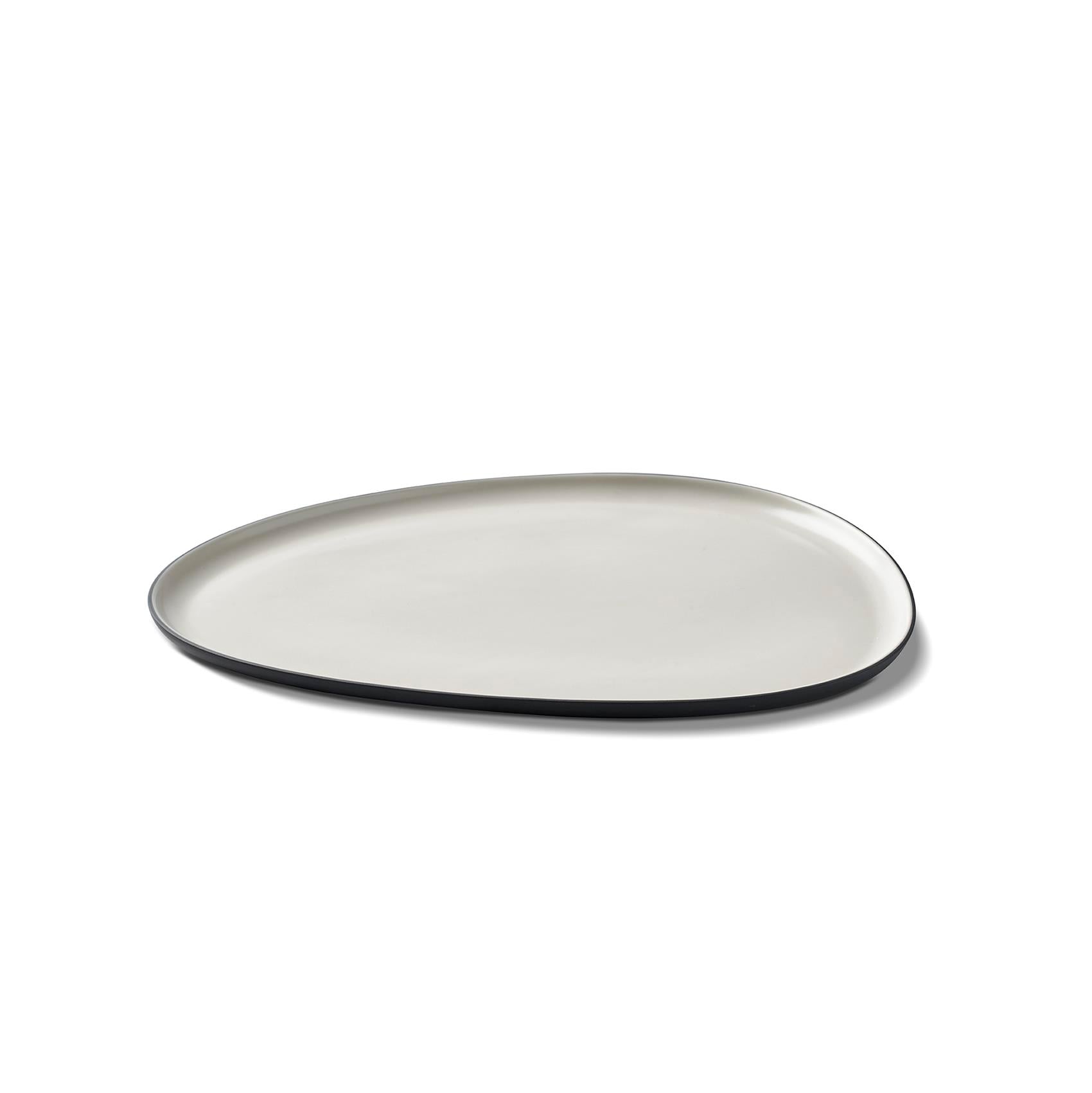 Assiette d'Entrée Pierre Double Couleur Aqua & Roche - Black&Ivory