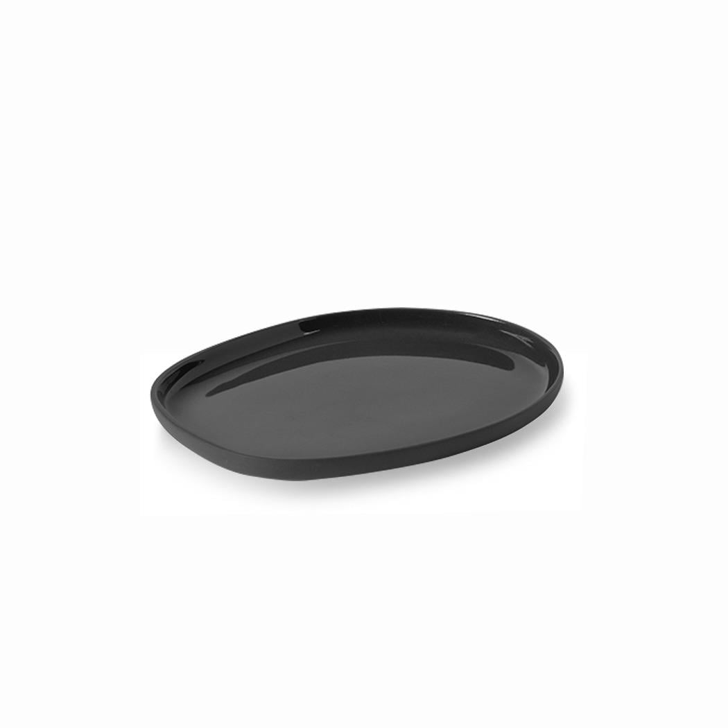 Pebble Mini Plate Ivory 13.5cm - Black