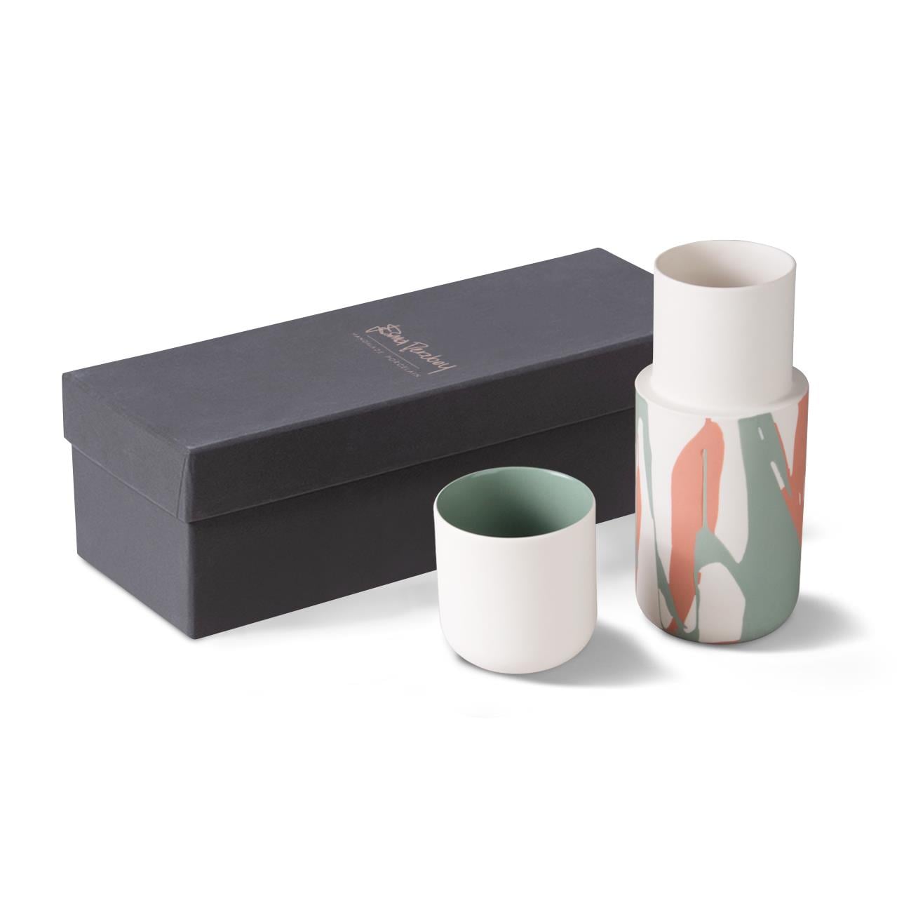 Ensemble Carafe Capsule Aqua - Aqua & Ivoire - Nile&Coral&Ivory-Ivory&Nile