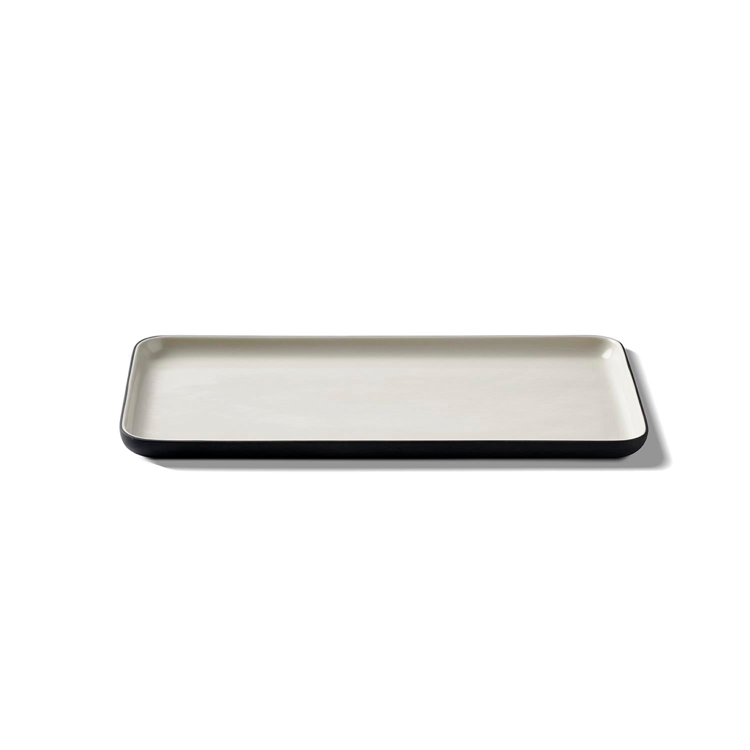 Plateau De Service Moyen Rectangulaire Double Couleur - Black&Ivory
