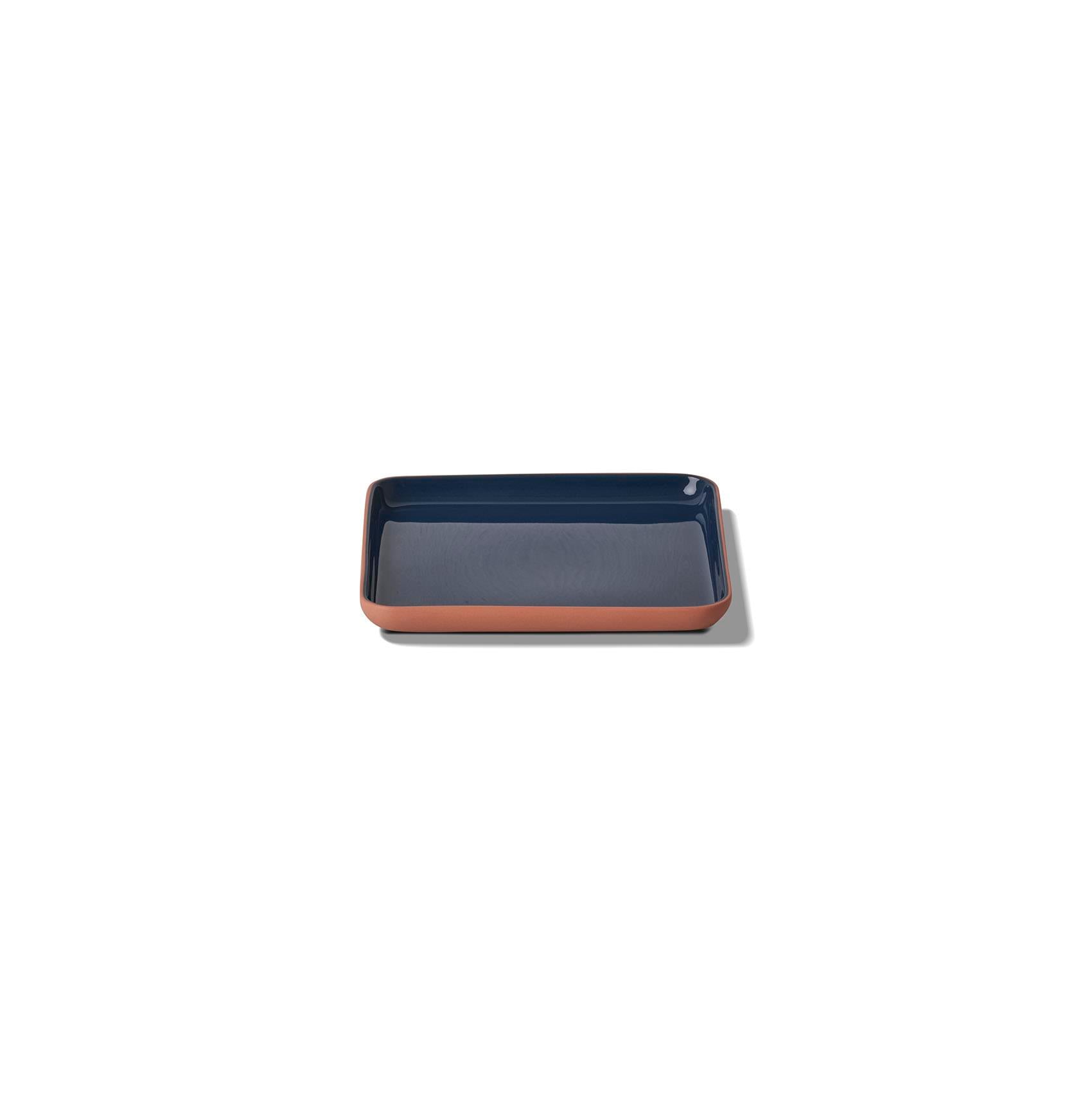 Square Bread Plate Double Colour - Coral&Ocean