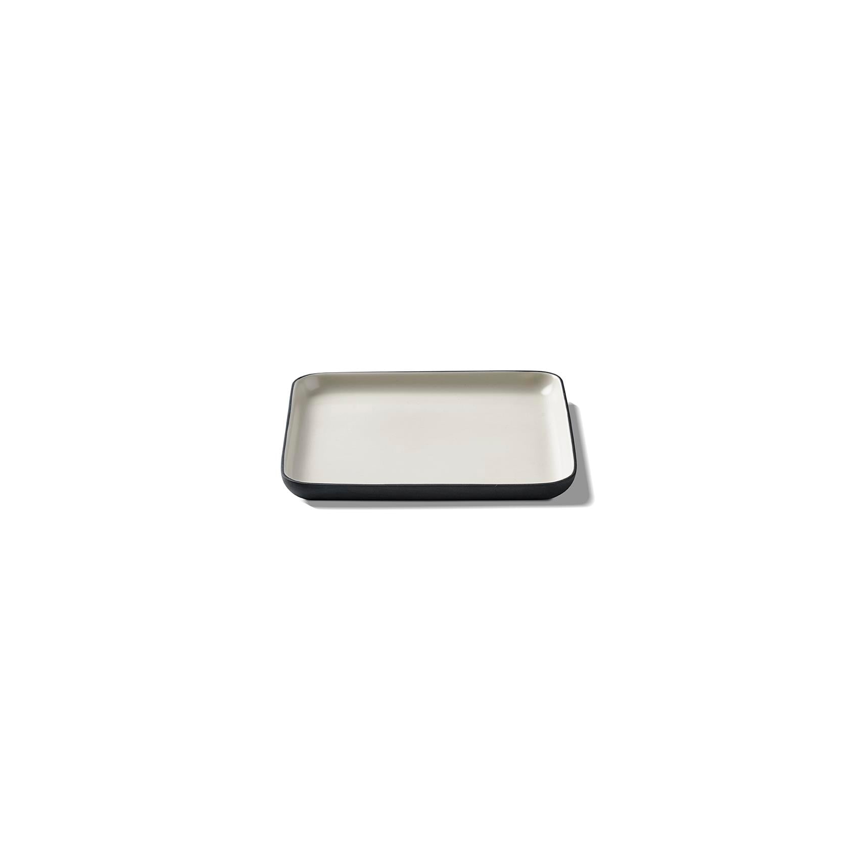 Square Bread Plate Double Colour - Black&Ivory