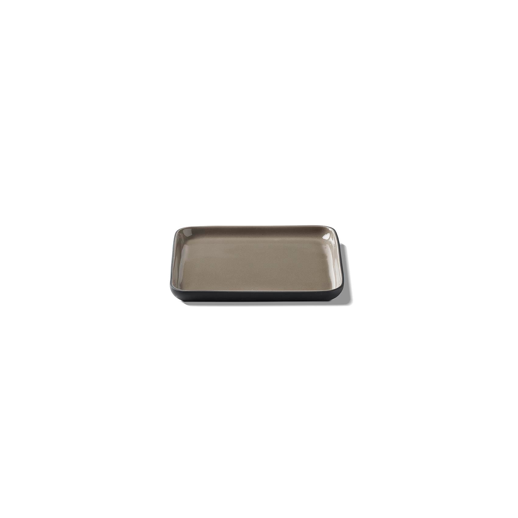 Square Bread Plate Double Colour - Black&Rock