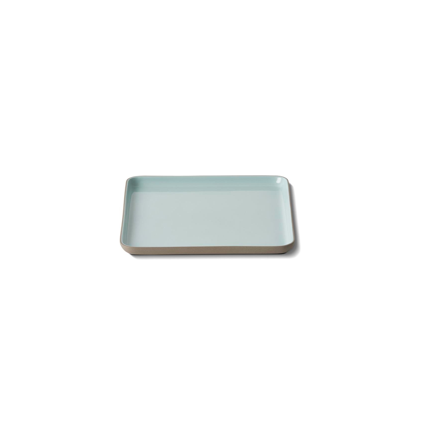 Square Bread Plate Double Colour - Rock&Aqua
