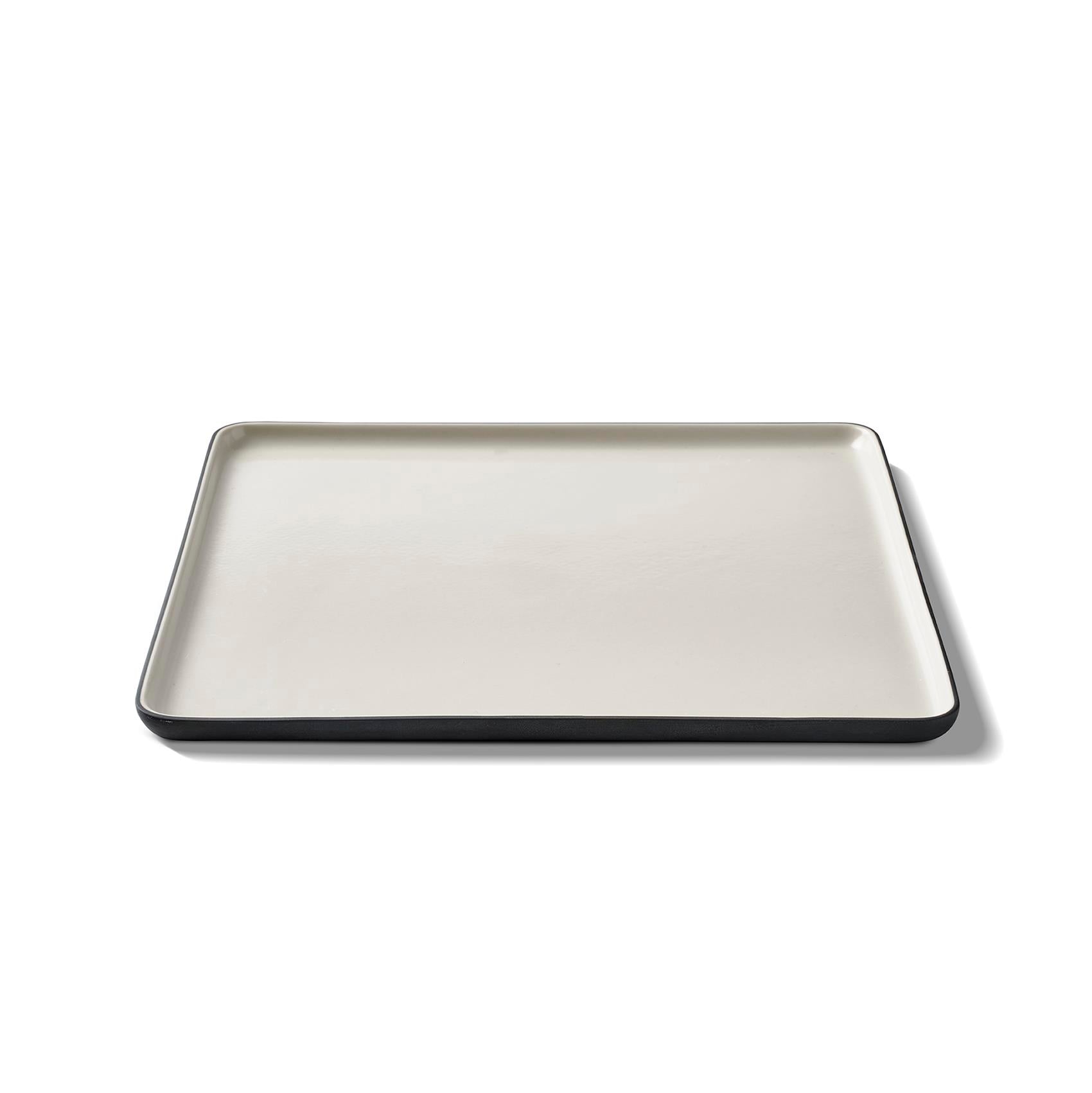 Assiette de Service Carrée Double Couleur - Black&Ivory