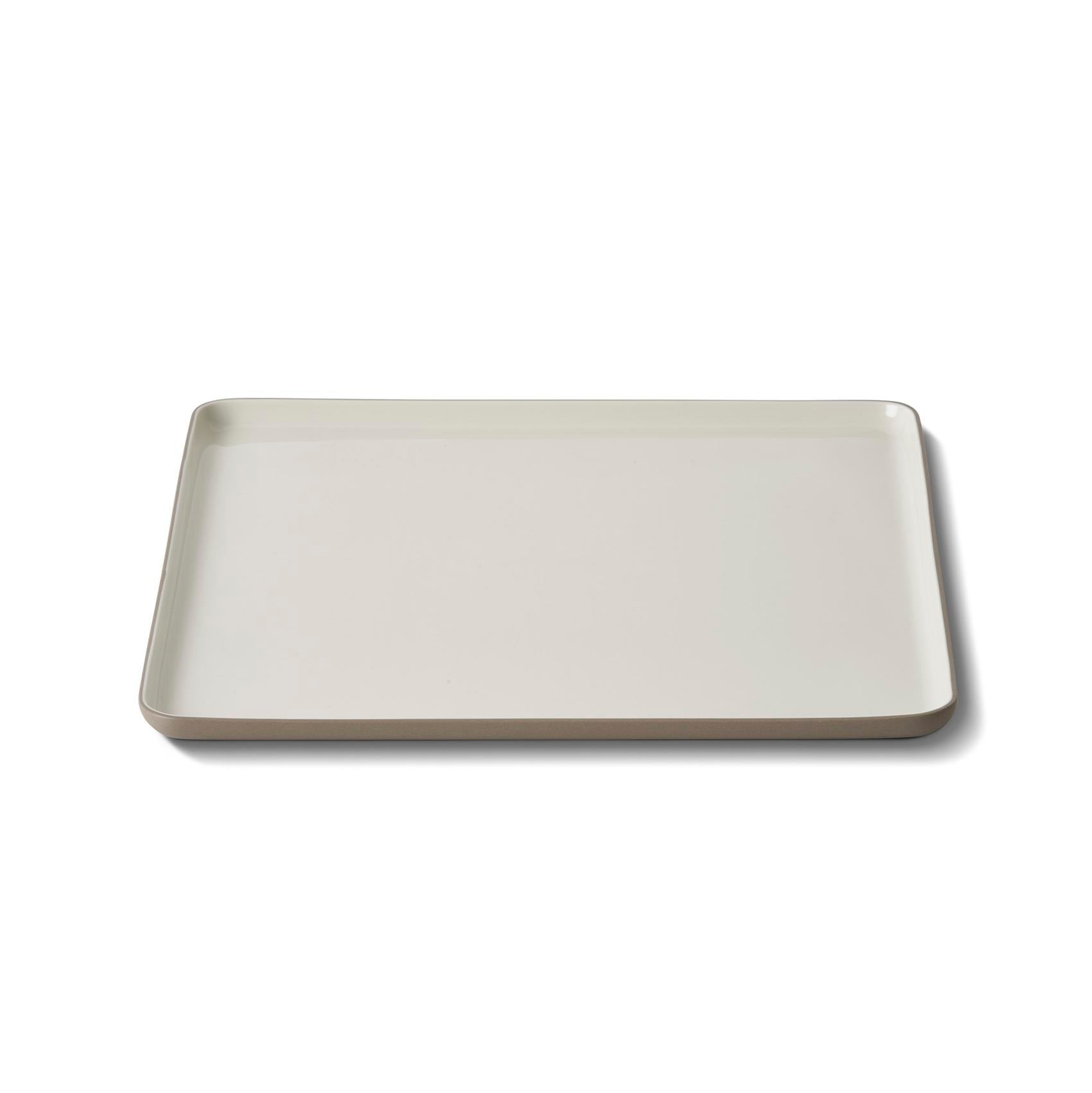 Assiette de Service Carrée Double Couleur - Rock&Ivory