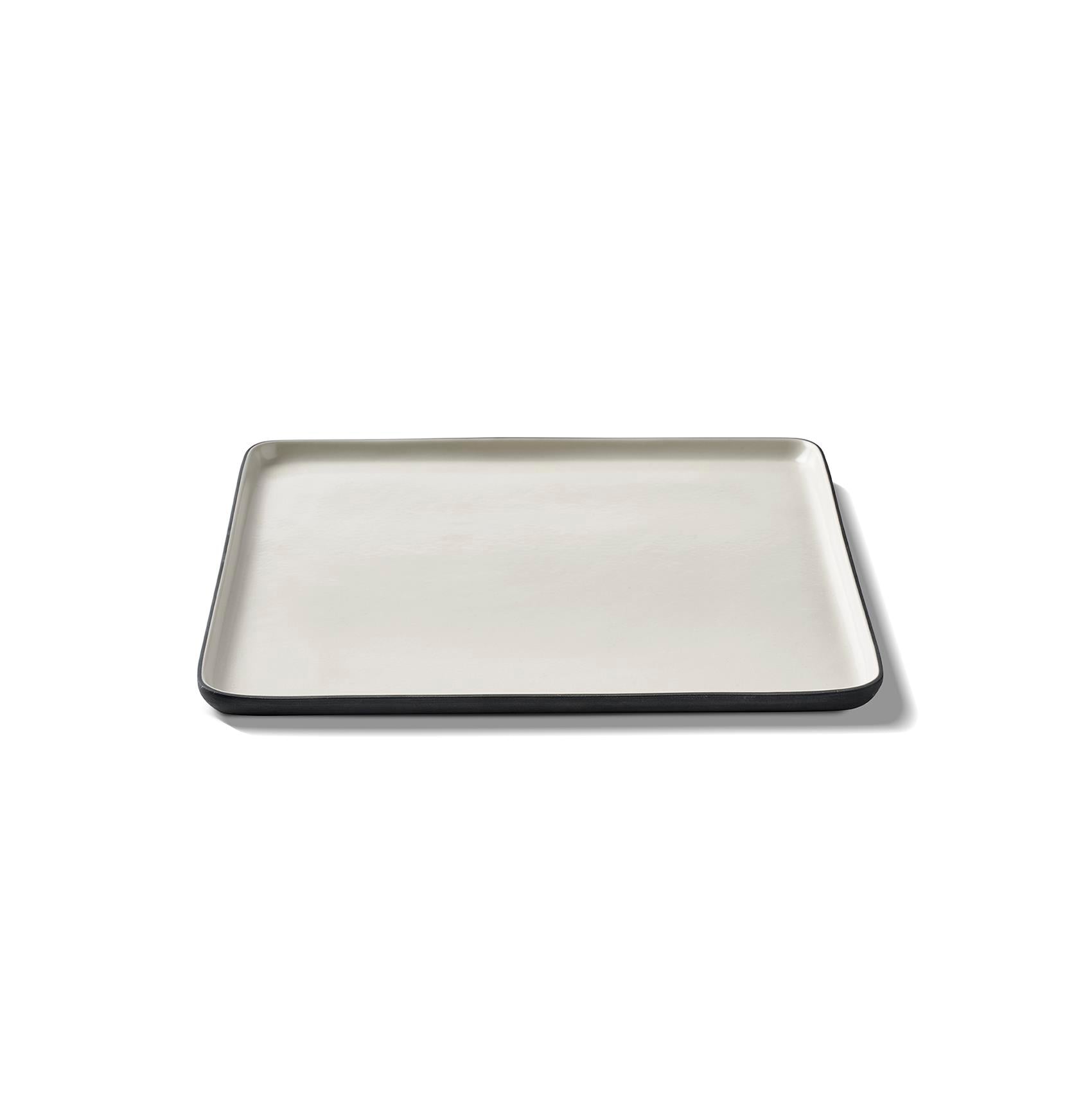 Square Dinner Plate Double Colour - Black&Ivory