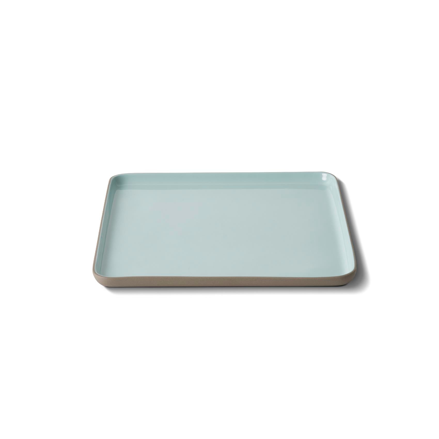 Square Dinner Plate Double Colour - Rock&Aqua