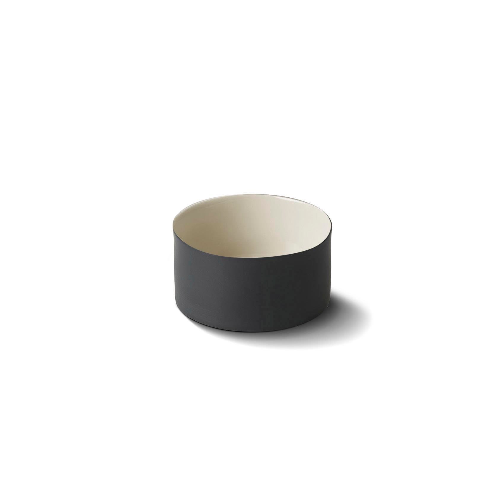 Cylinder Small Bowl Double Colour - Black&Ivory