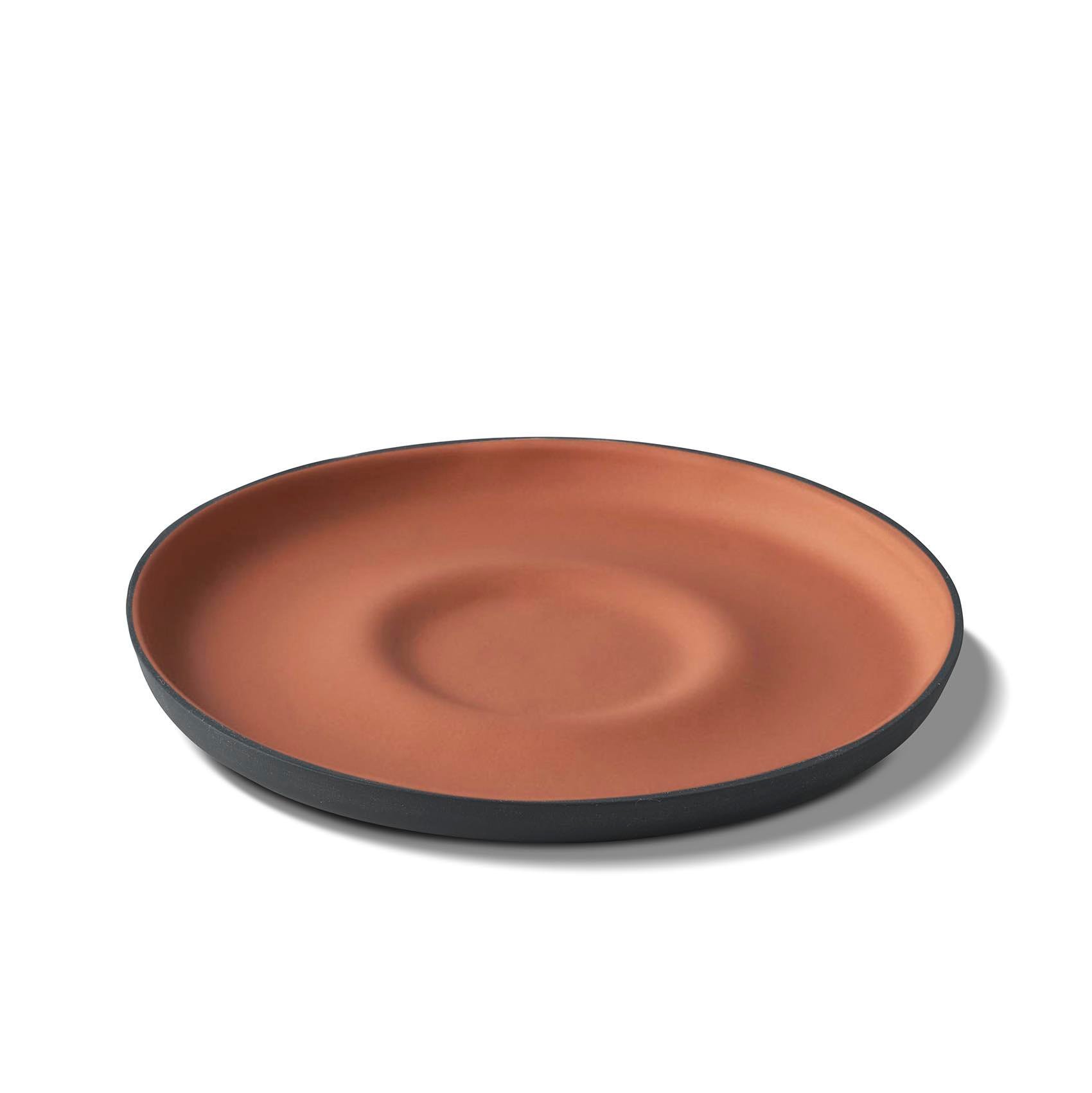 Tube Tea Saucer Double Colour - Black&Coral