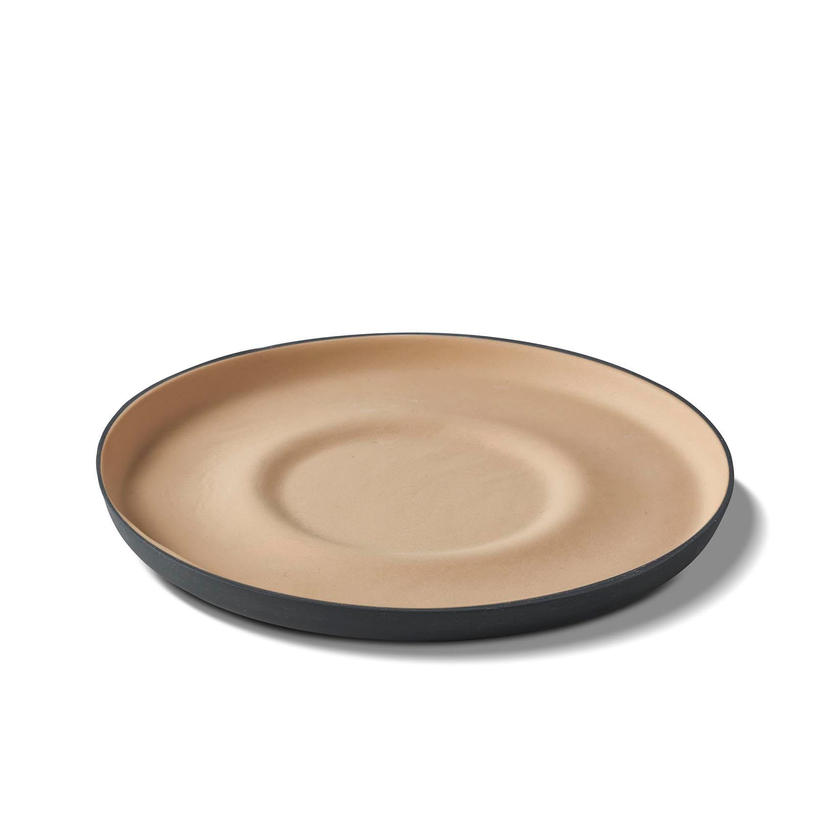 Tube Tea Saucer Double Colour - Black&Straw