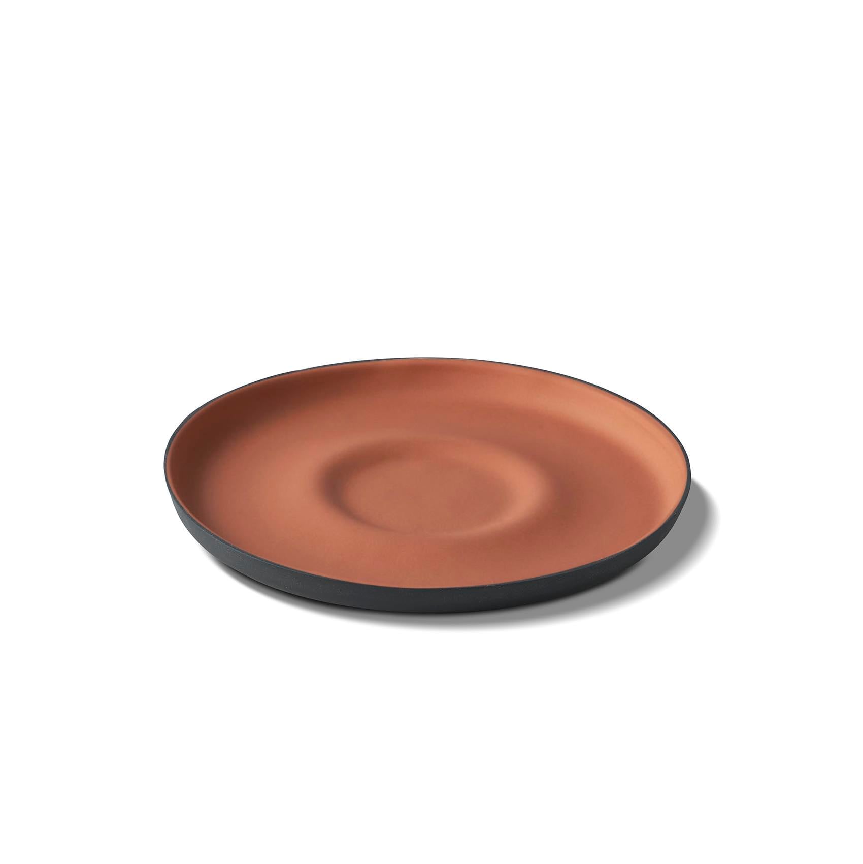 Tube Espresso Saucer Double Colour - Black&Coral