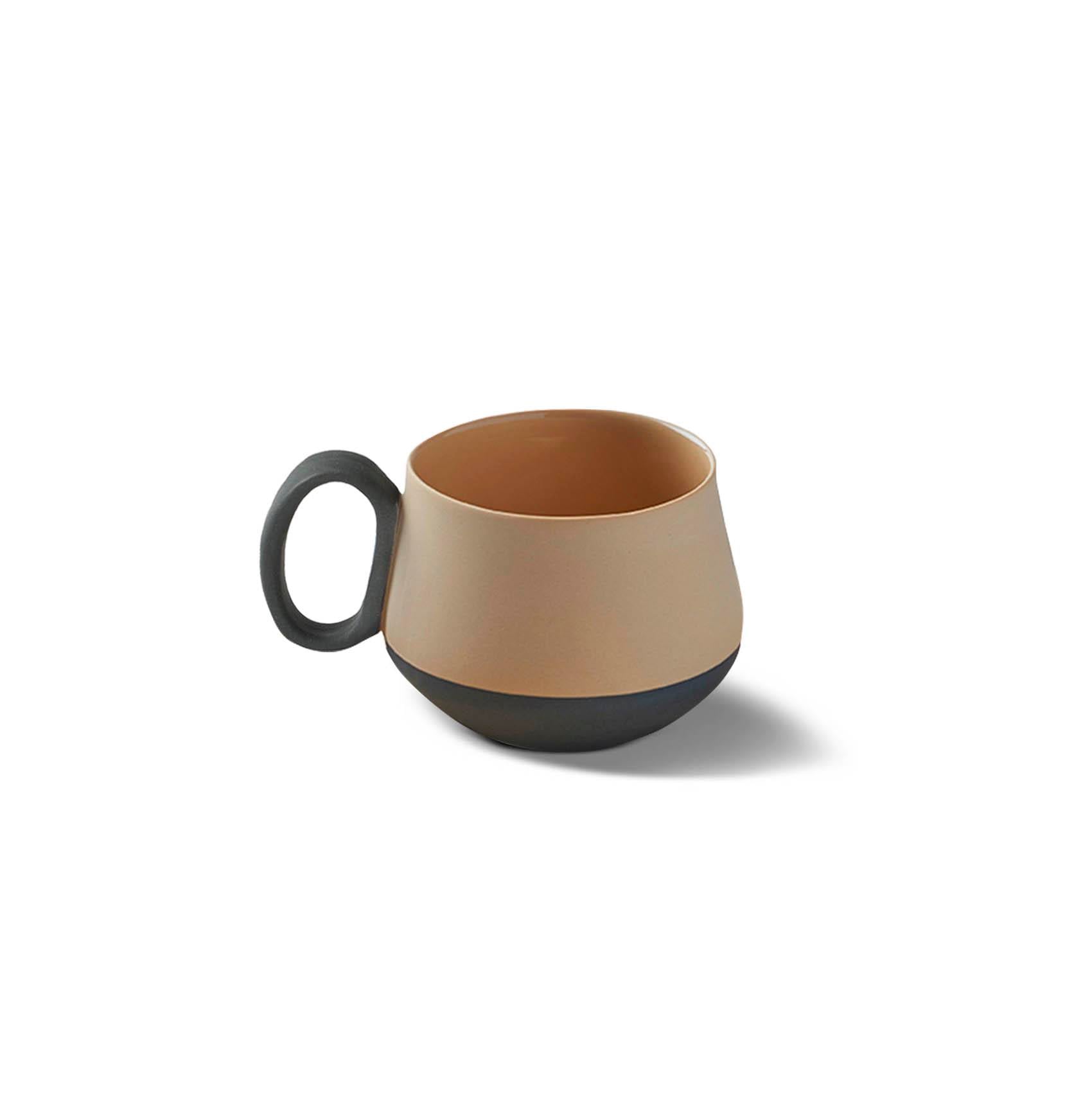 Tasse à Expresso Tube Double Couleur Ivoire & Noir - Black&Straw