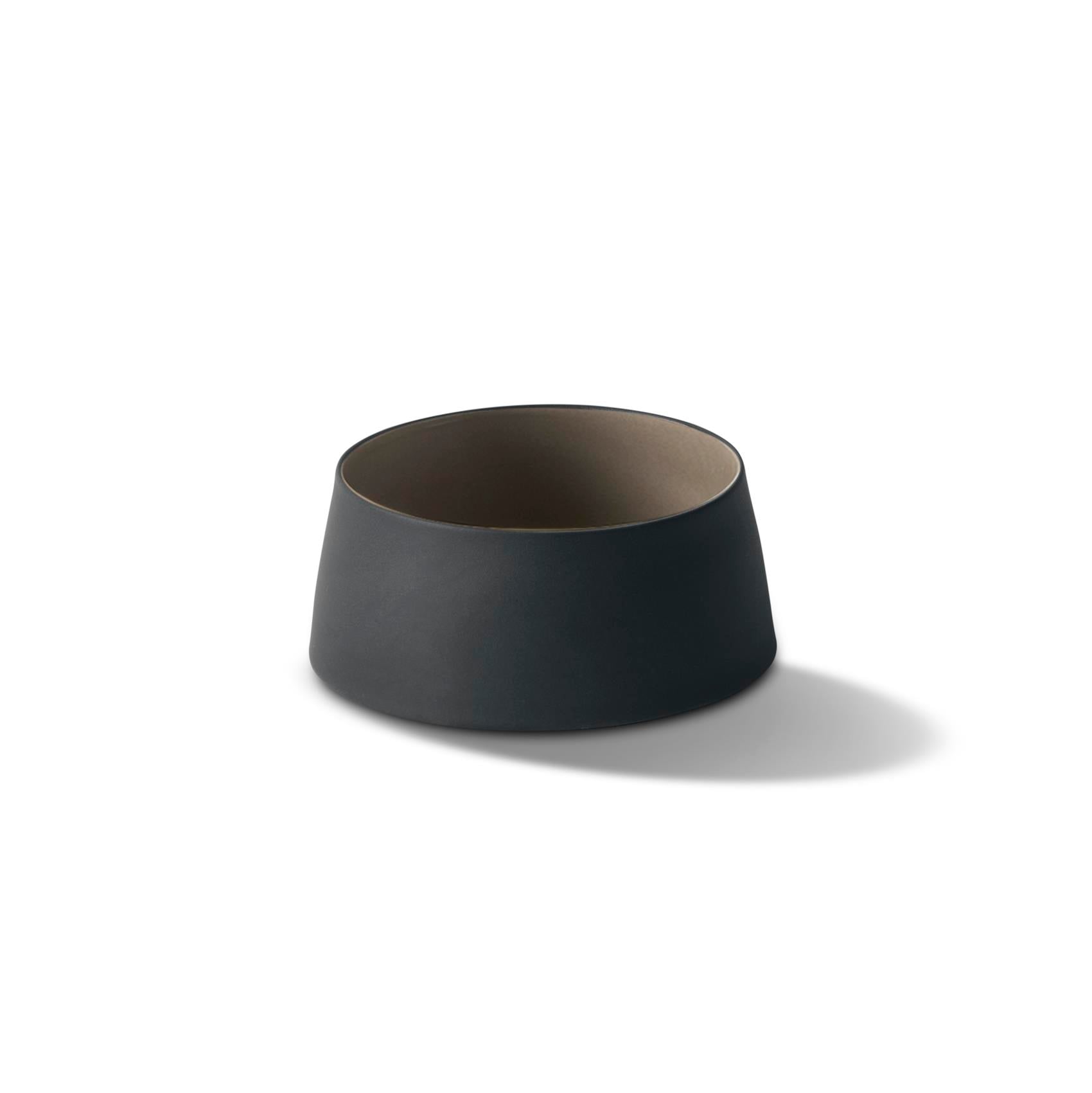 Tube Conic Narrow Large Bowl Double Colour - Black&Rock