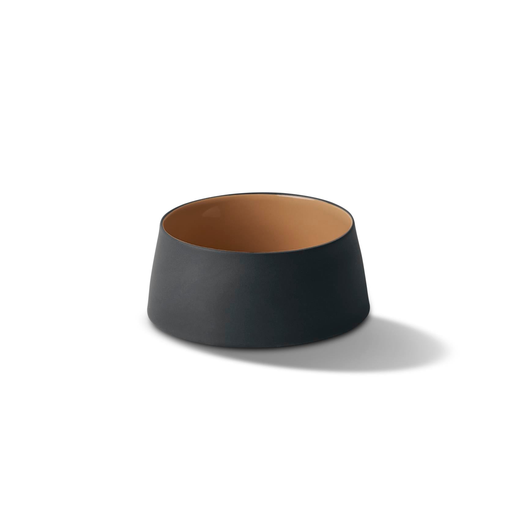 Tube Conic Narrow Large Bowl Double Colour - Black&Straw