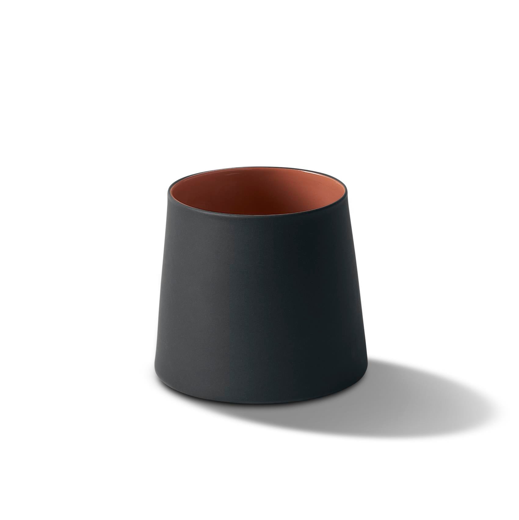 Schmaler Wasserbecher Röhrenkegel Doppel Farbe - Black&Coral