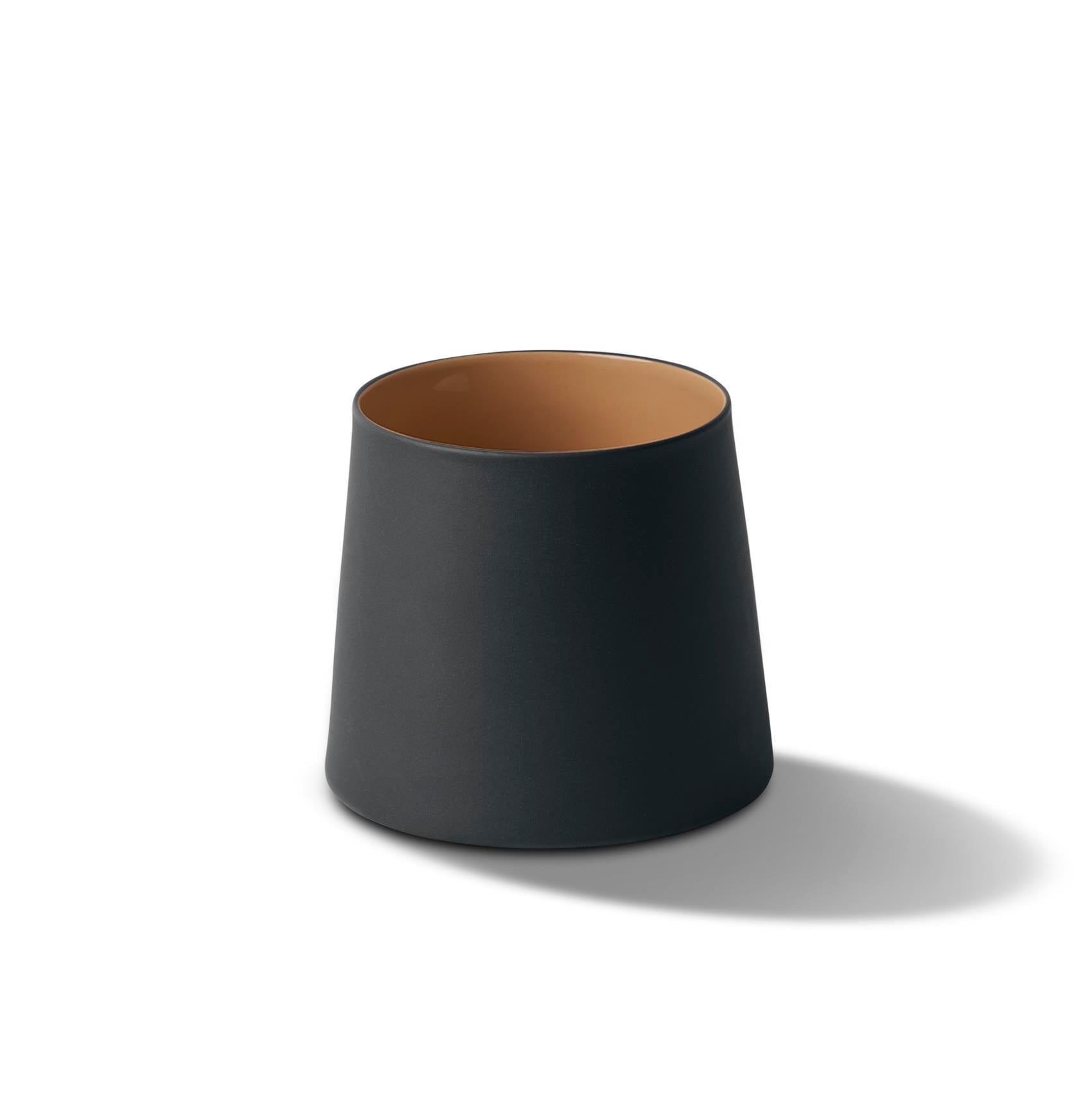 Schmaler Wasserbecher Röhrenkegel Doppel Farbe - Black&Straw