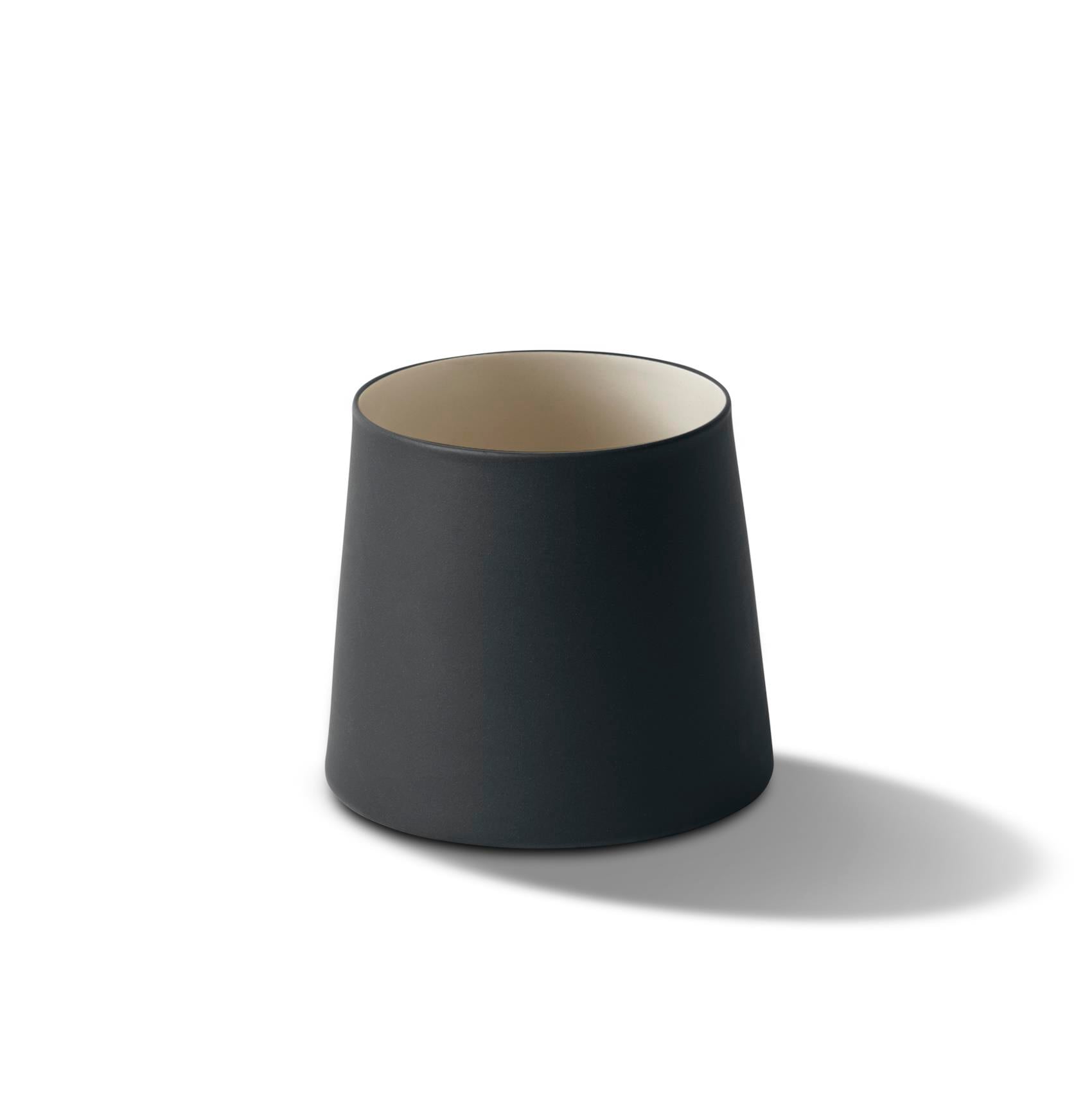 Schmaler Wasserbecher Röhrenkegel Doppel Farbe - Black&Ivory