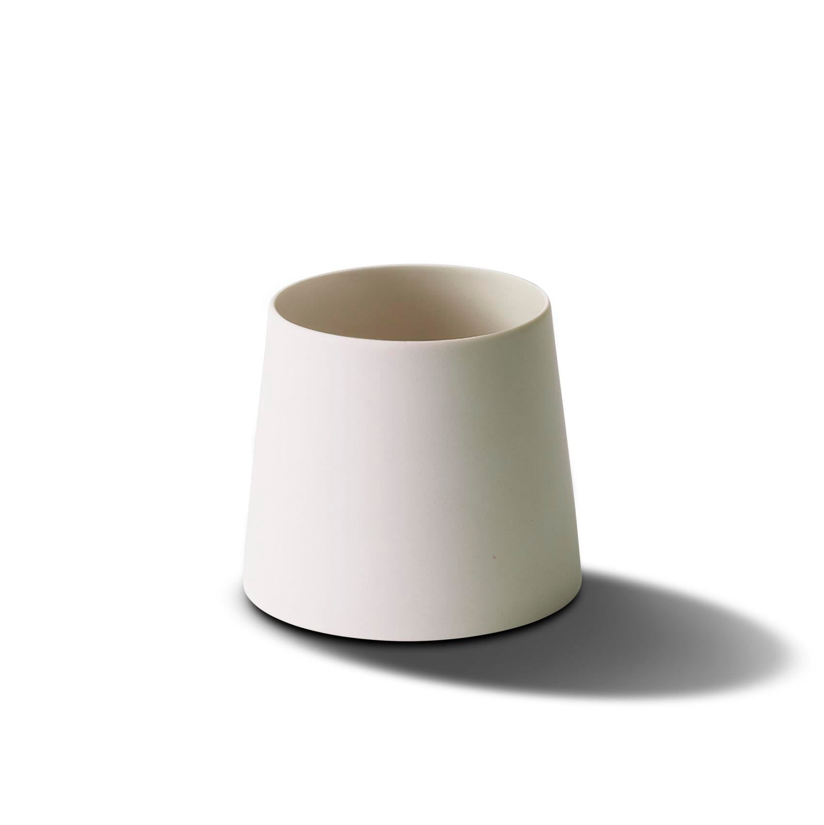 Tube Conic Narrow Water Cup Single Colour Ivory - Ivory