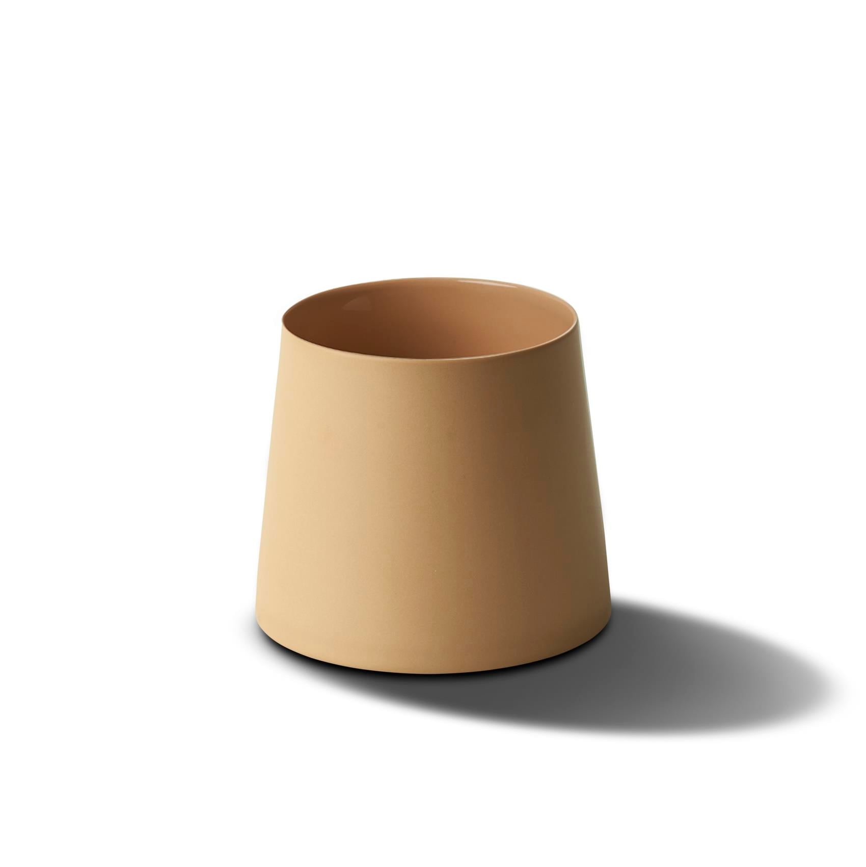 Tube Conic Narrow Water Cup Single Colour Ivory - Straw