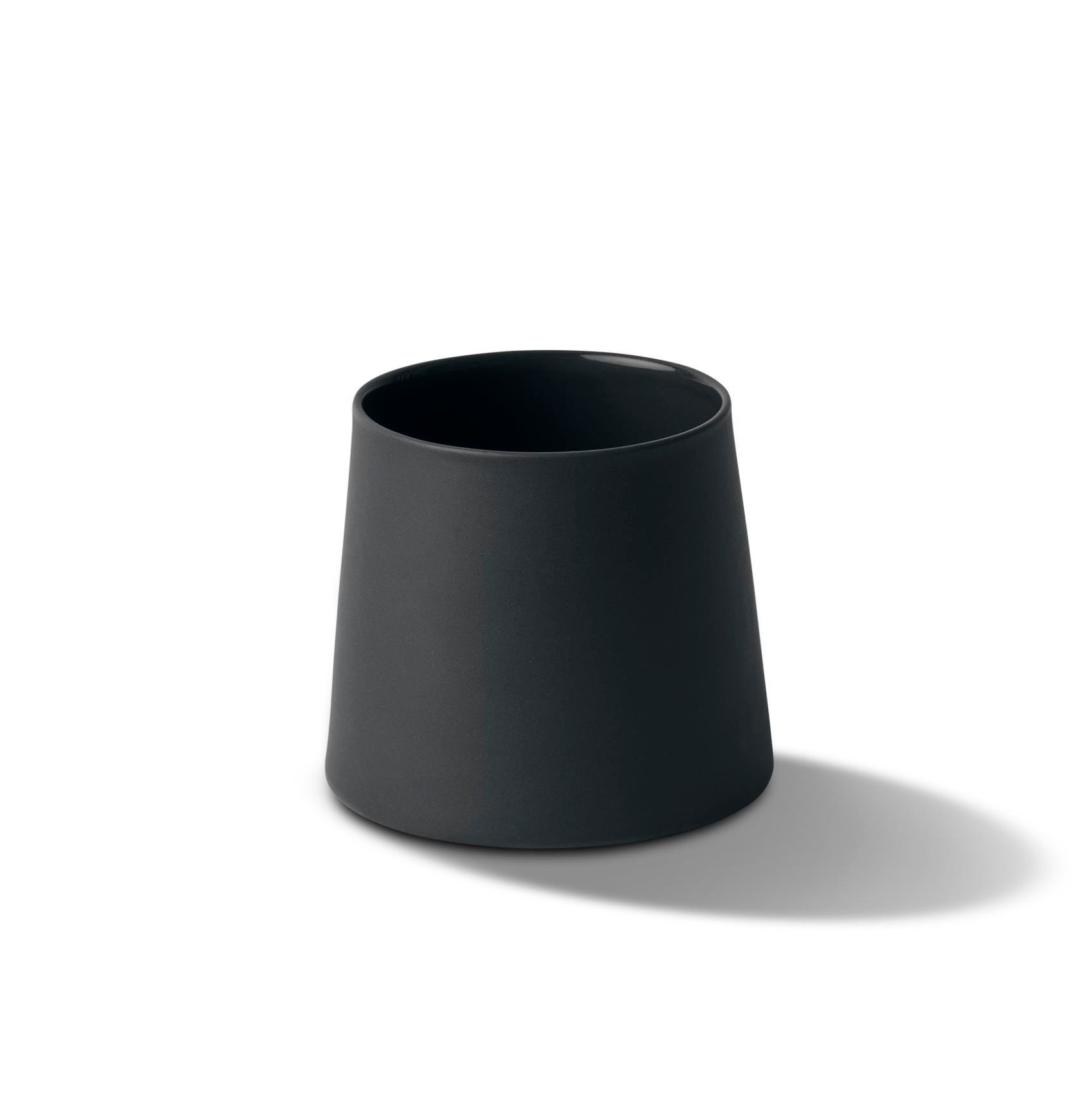 Tube Conic Narrow Water Cup Single Colour Ivory - Black