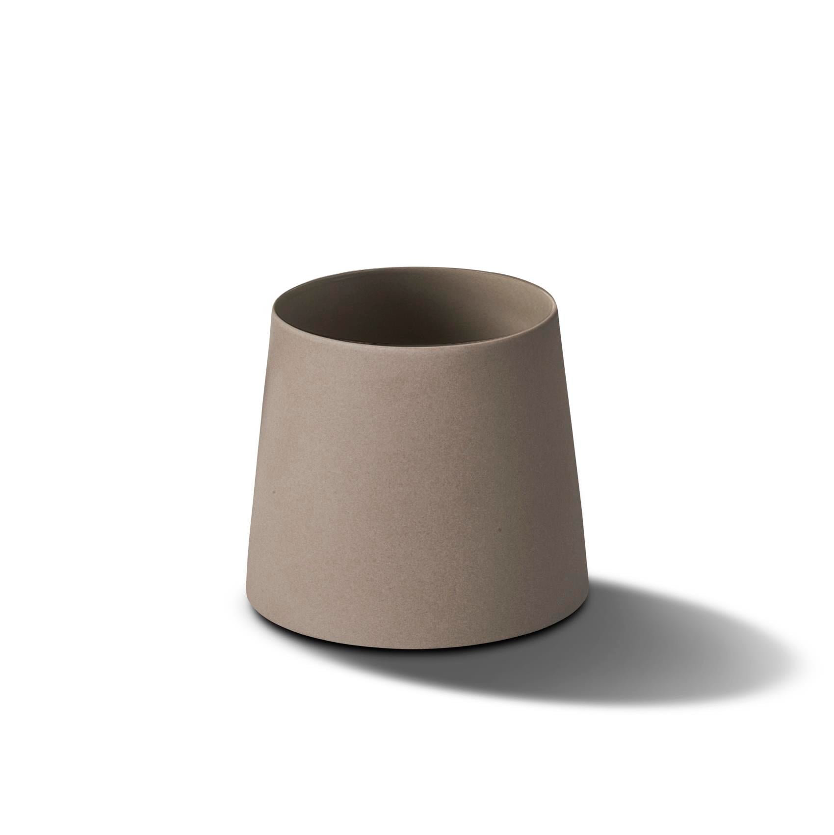 Tube Conic Narrow Water Cup Single Colour Ivory - Rock
