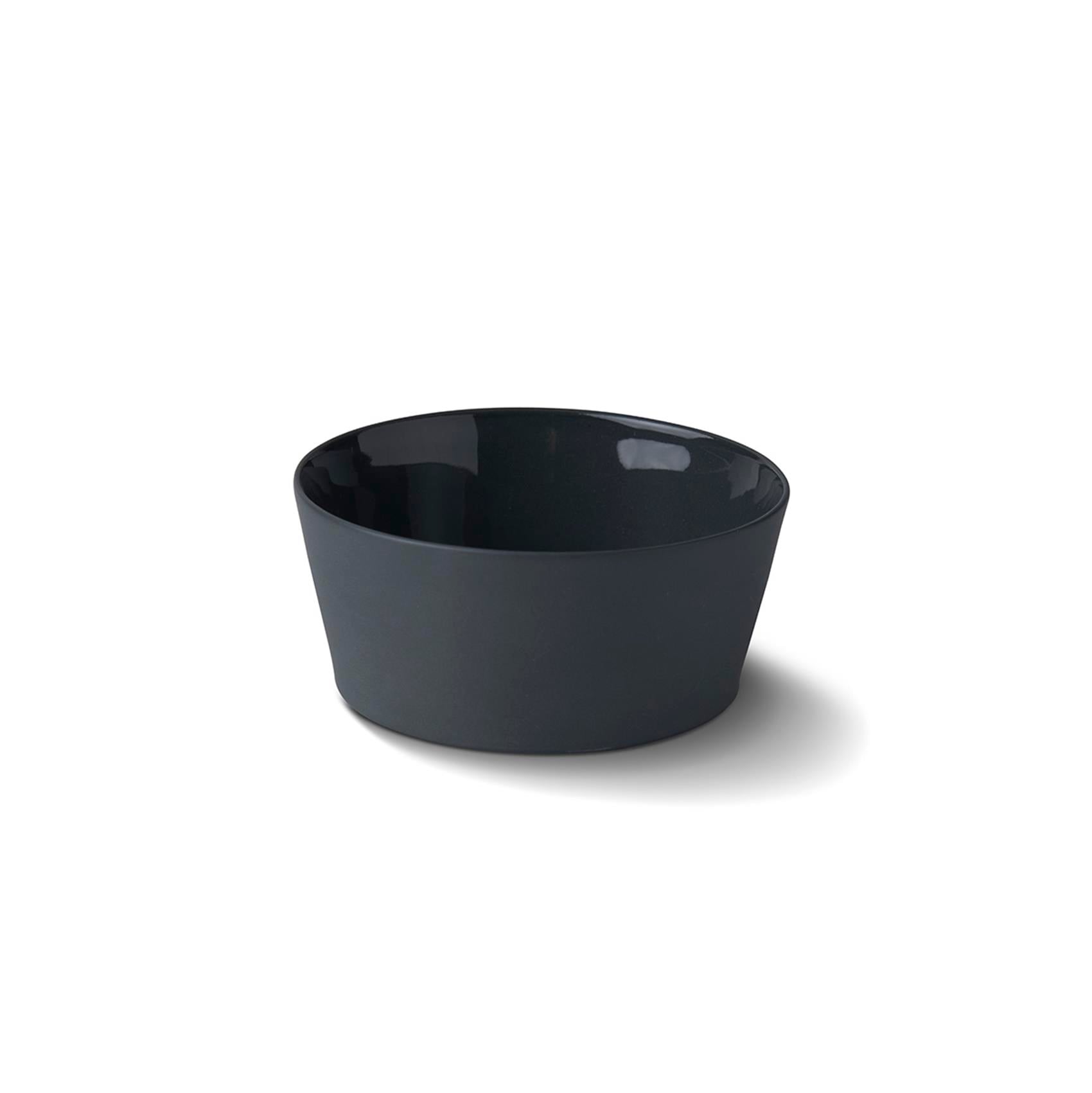 Tube Conic Wide Large Bowl Single Colour - BLACK