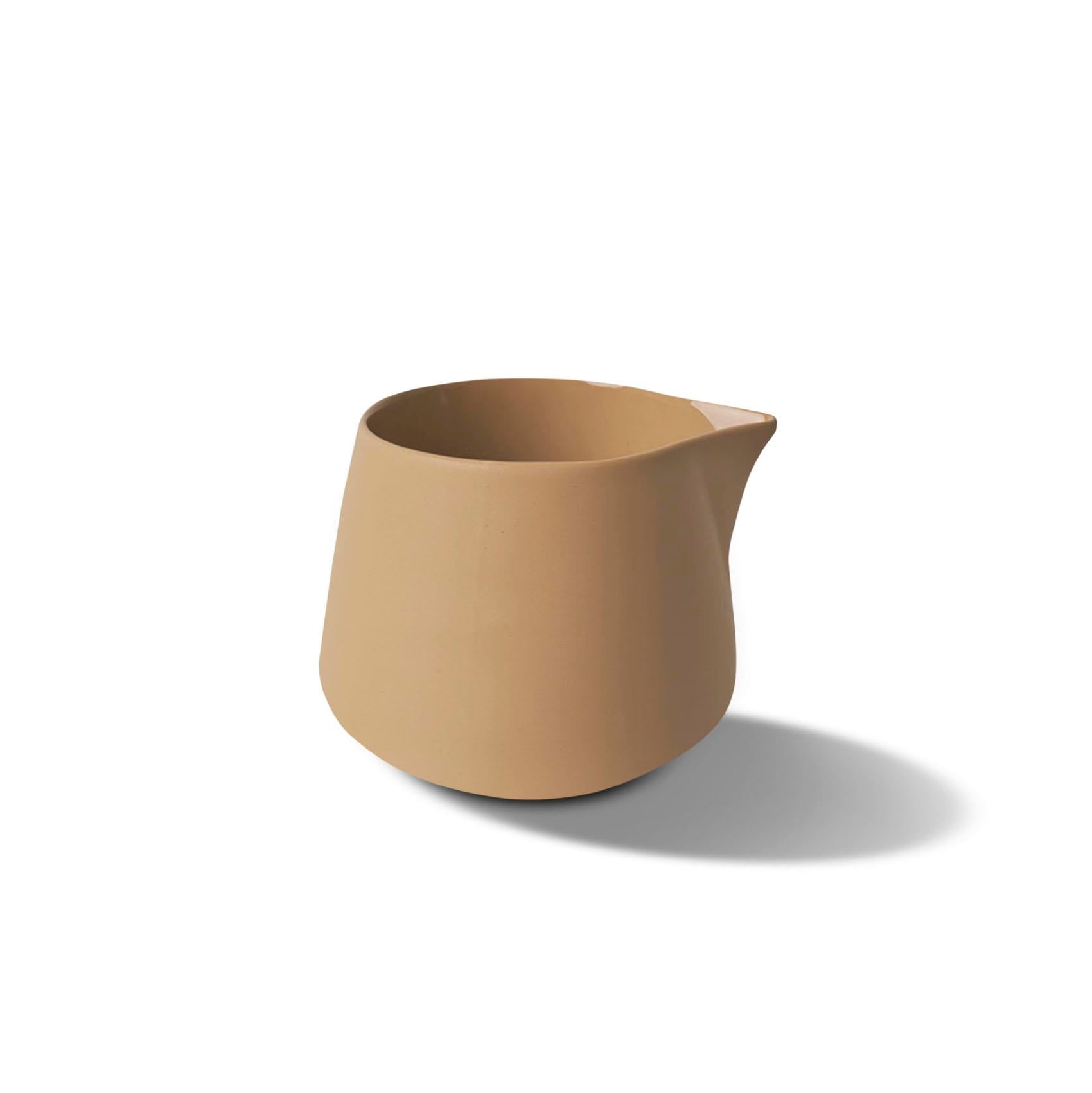 Tube Milk Jug Single Colour Ivory - Straw