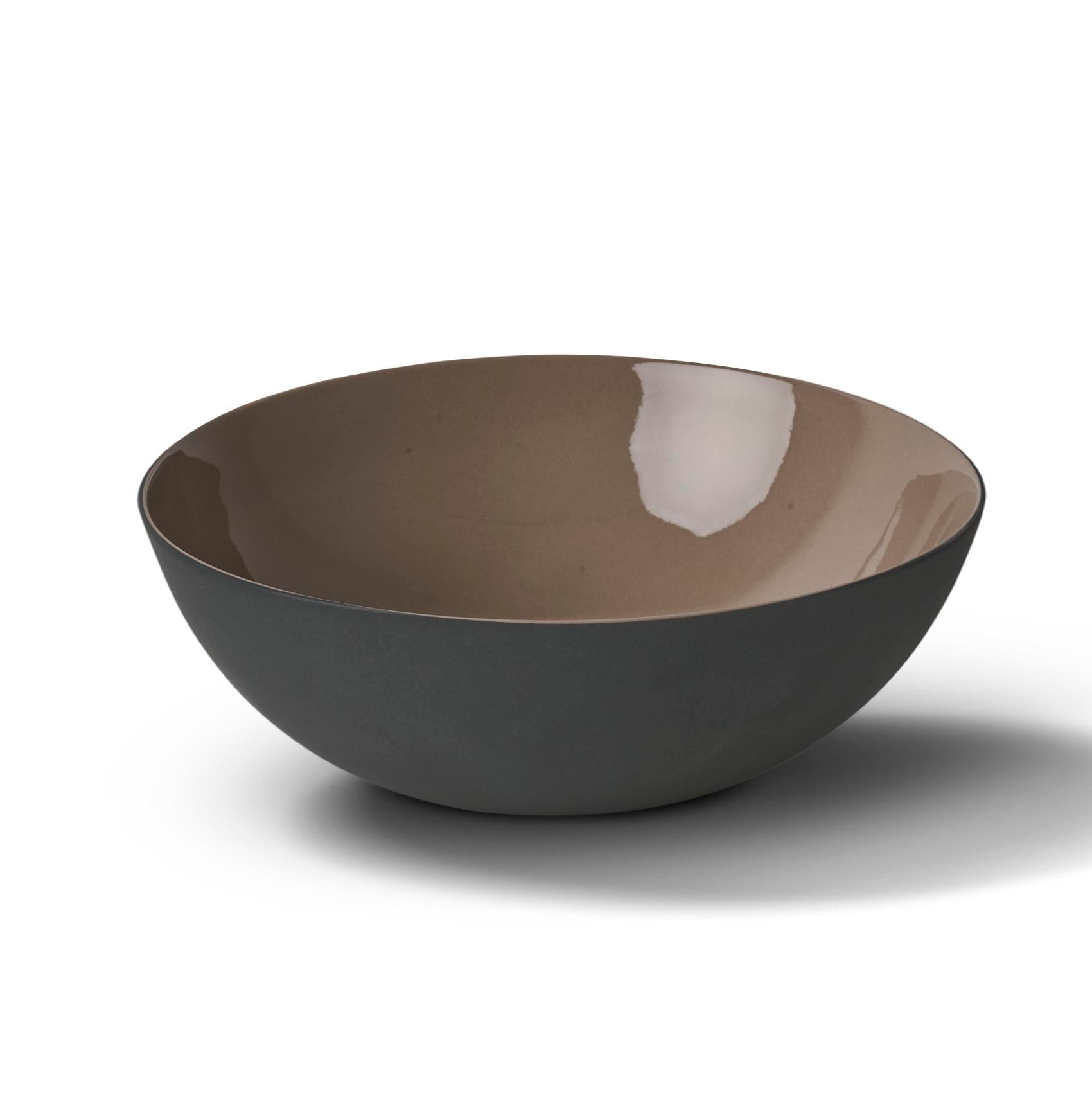 Round Large Bowl Double Colour - Black&Rock