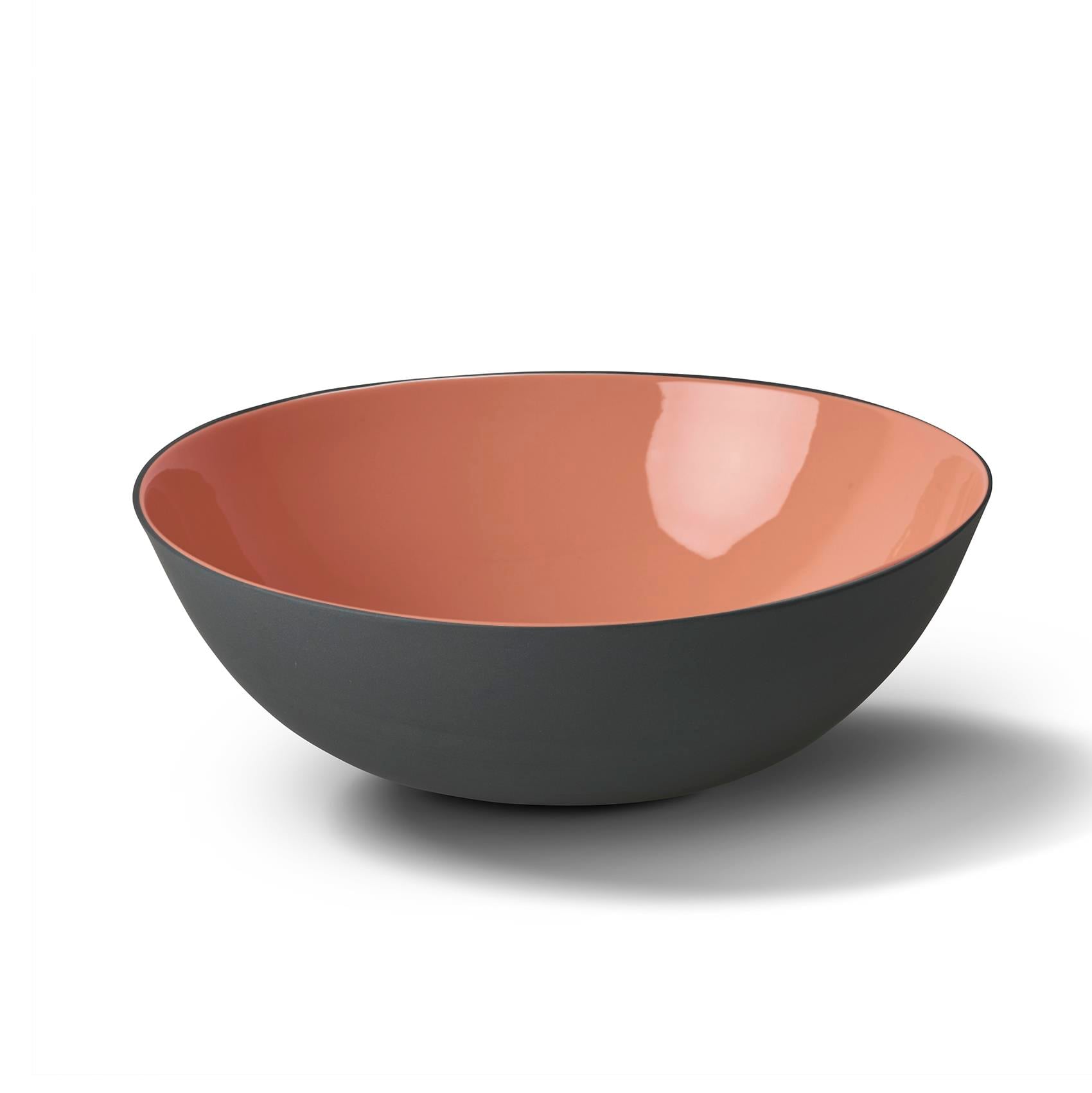 Round Large Bowl Double Colour - Black&Coral