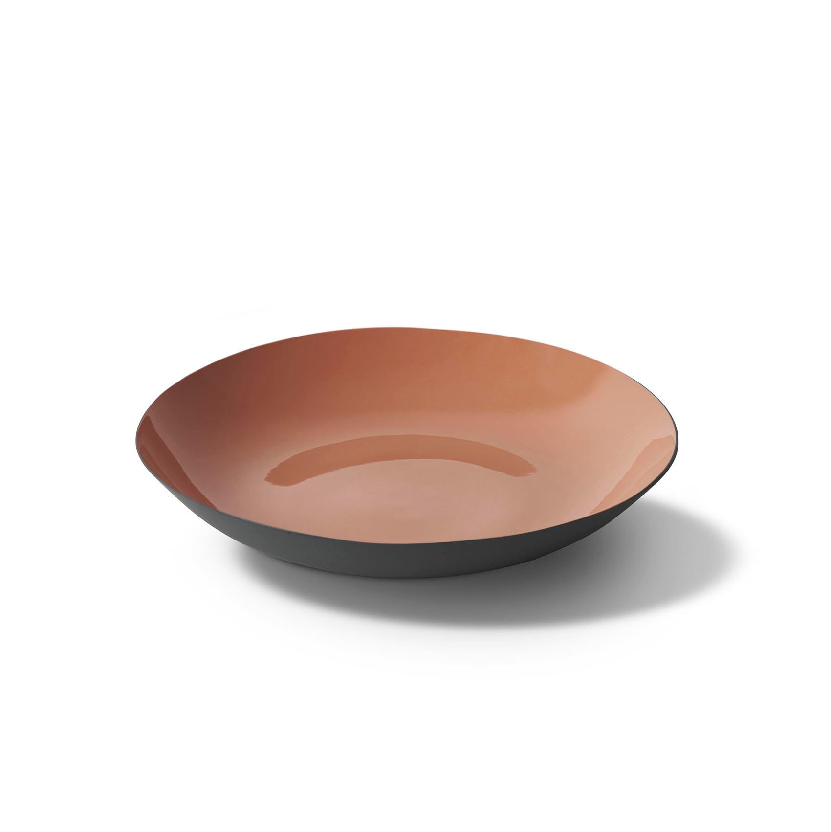 Runde Tiefe Platte Doppel Farbe - Black&Coral