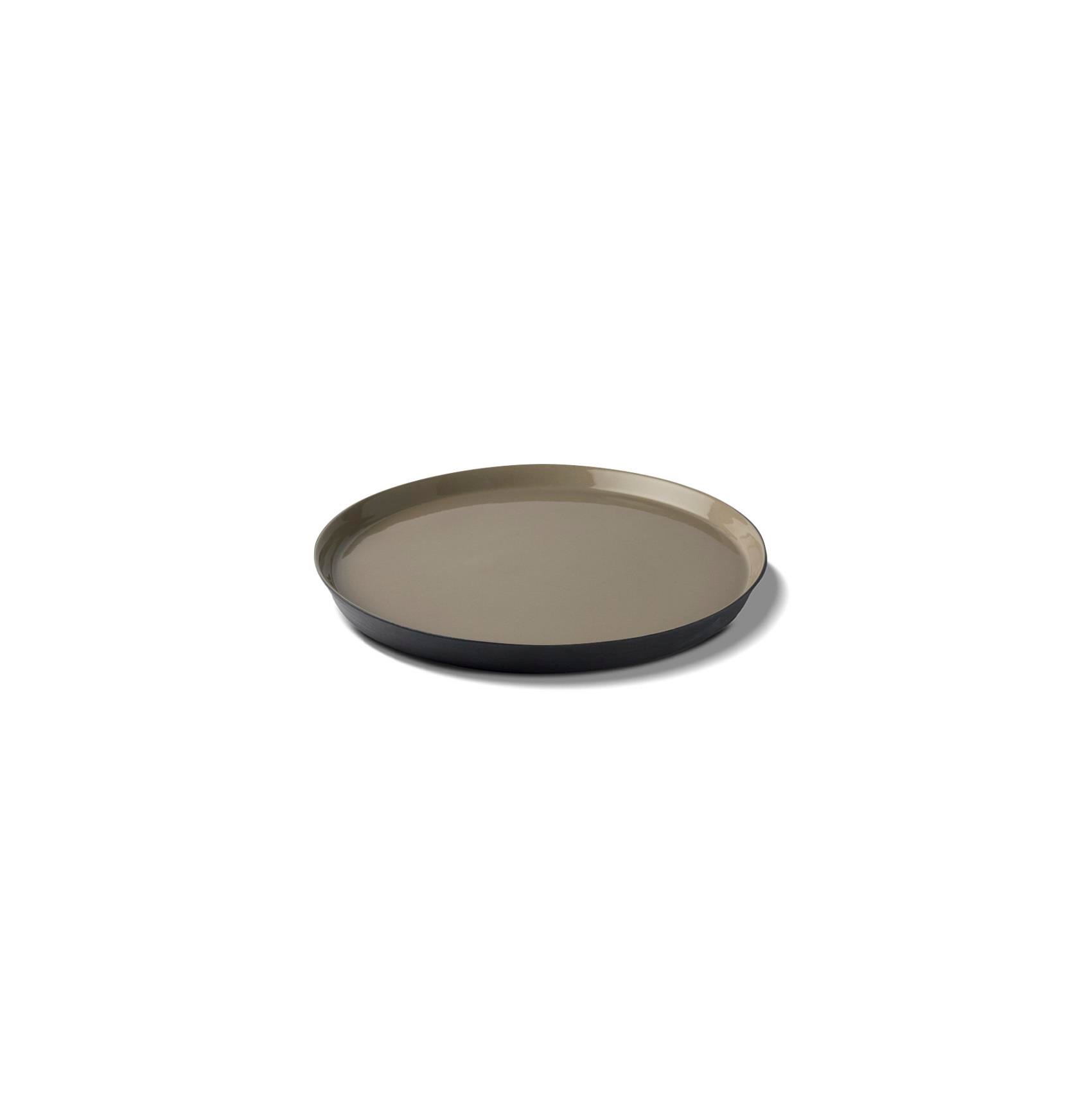 Round Bread Plate Double Colour Ivory - Black&Rock