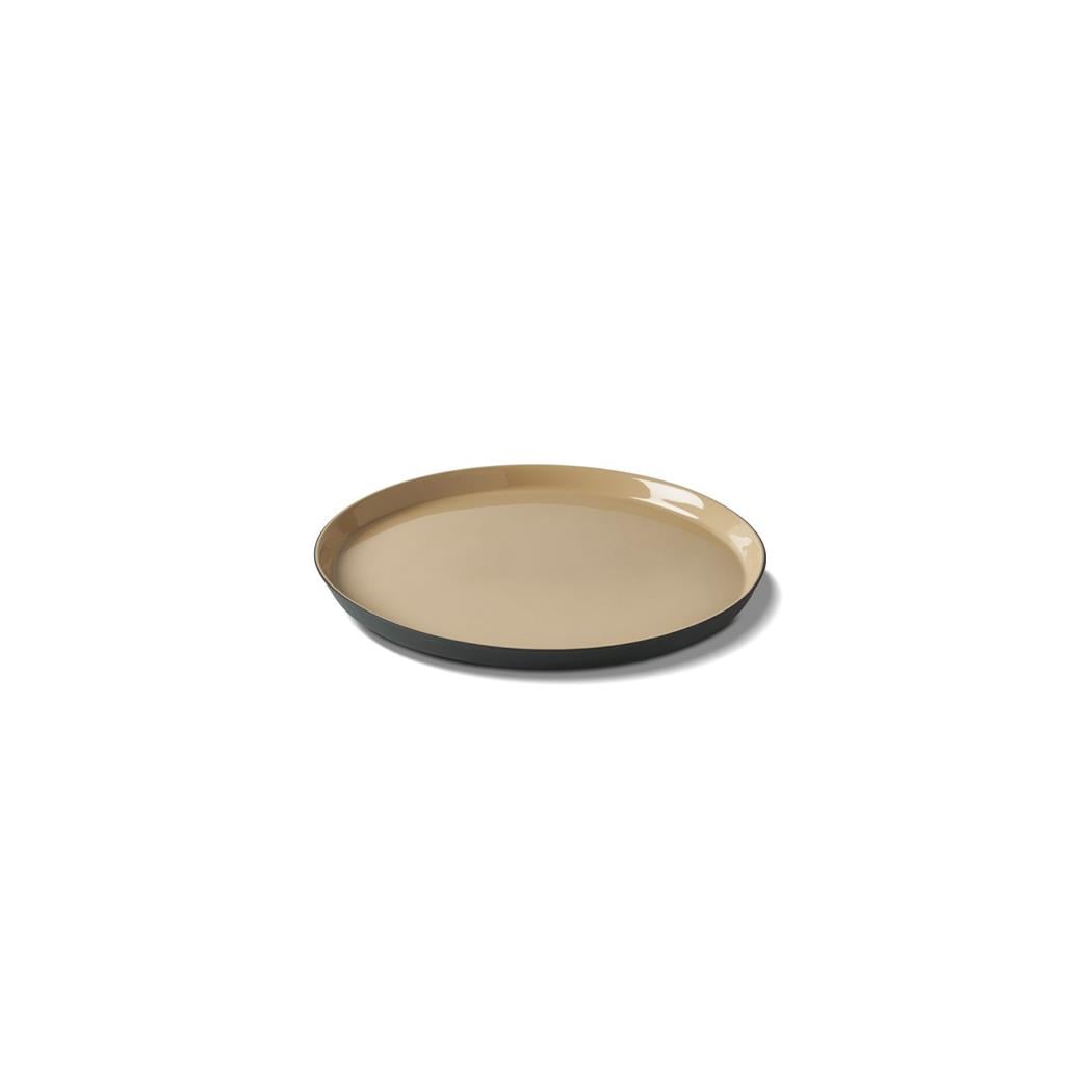 Round Bread Plate Double Colour Ivory - Black&Straw