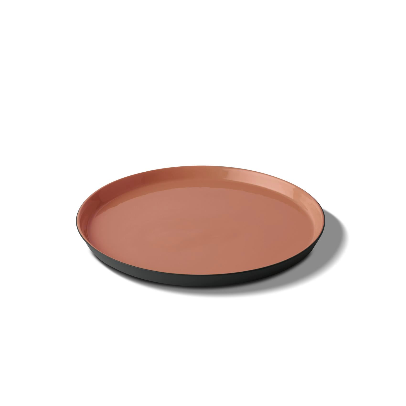 Rond Voorgerechtbord Dubbele Kleur Ivoor - Black&Coral