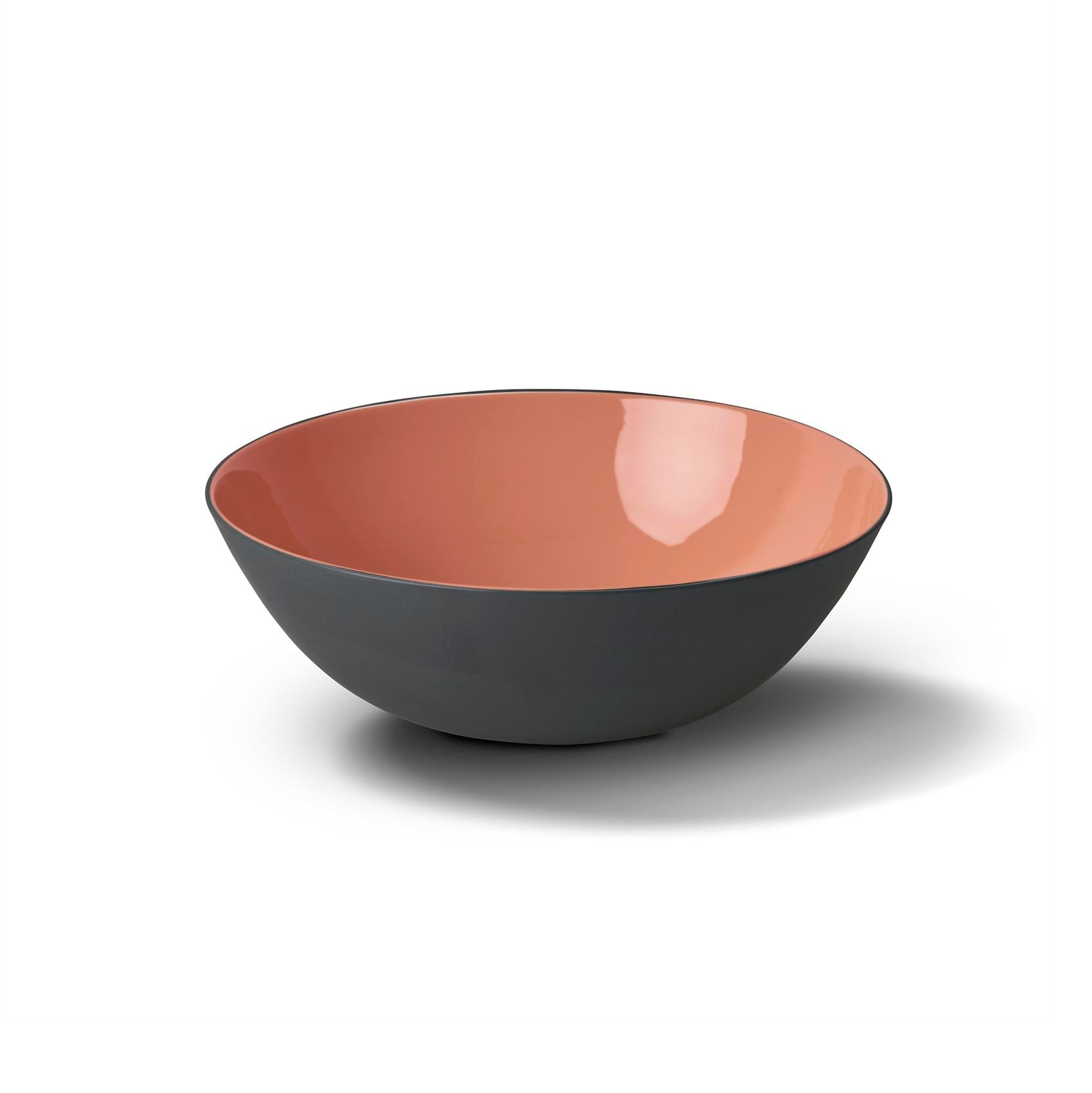 Runde Mittelgroße Schüssel Doppel Farbe - Black&Coral